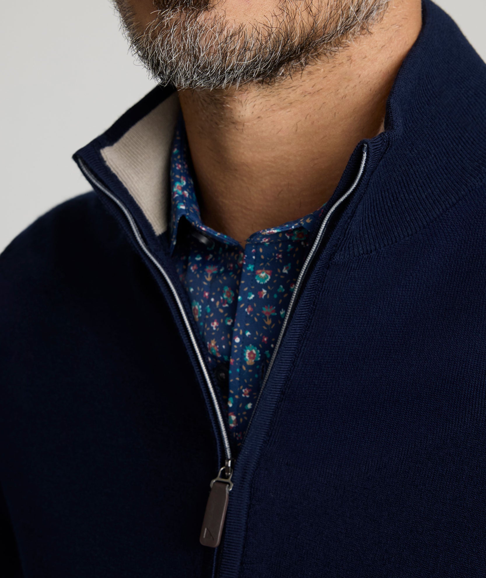 NATIVA™ Wool Full-Zip Sweater