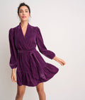 Velvet Flounce Hem Amy Dress