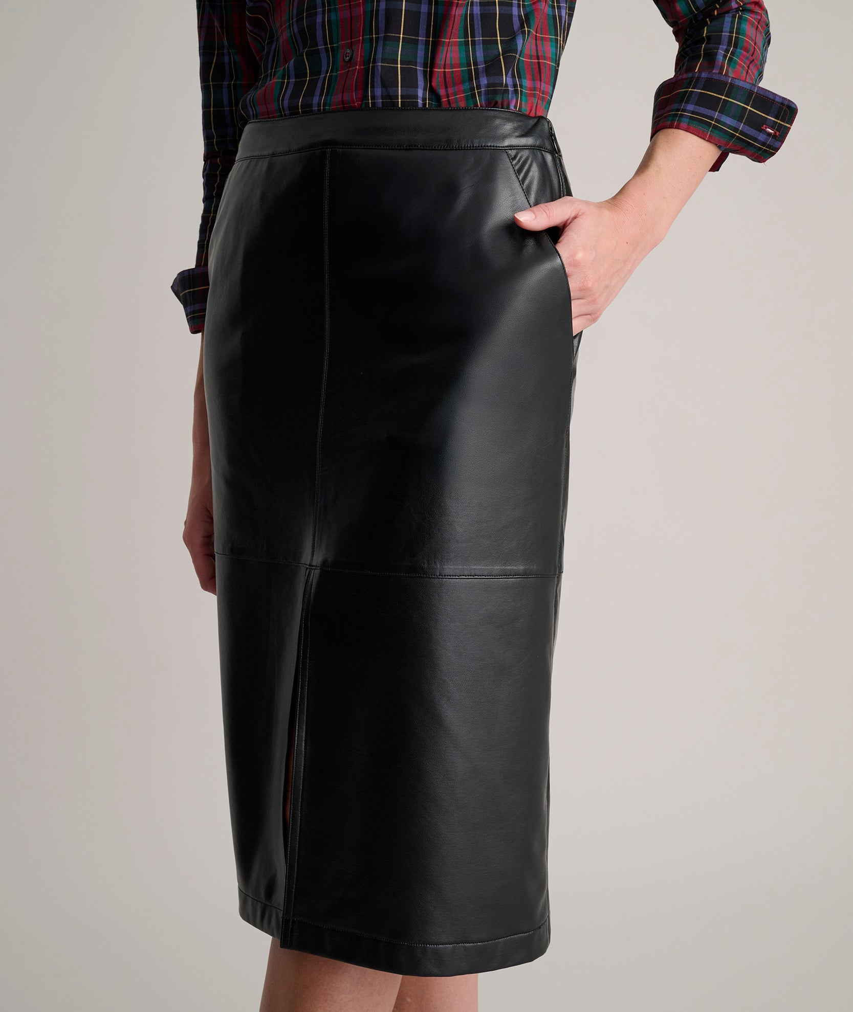 Faux Leather Aubrey Skirt