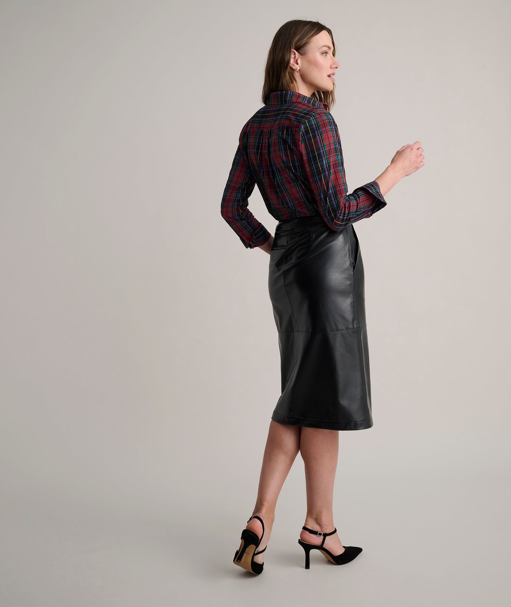 Faux Leather Aubrey Skirt