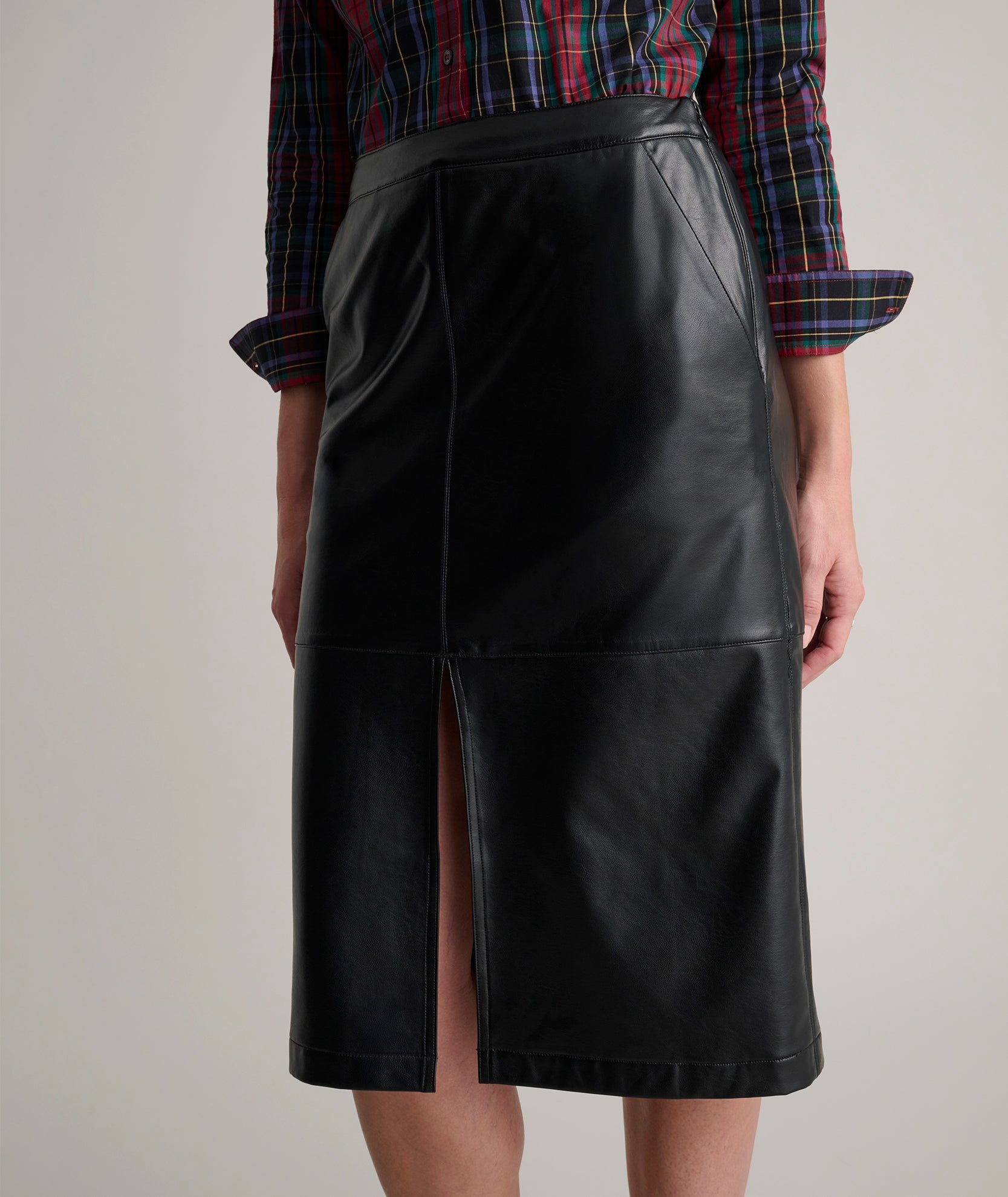 Faux Leather Aubrey Skirt