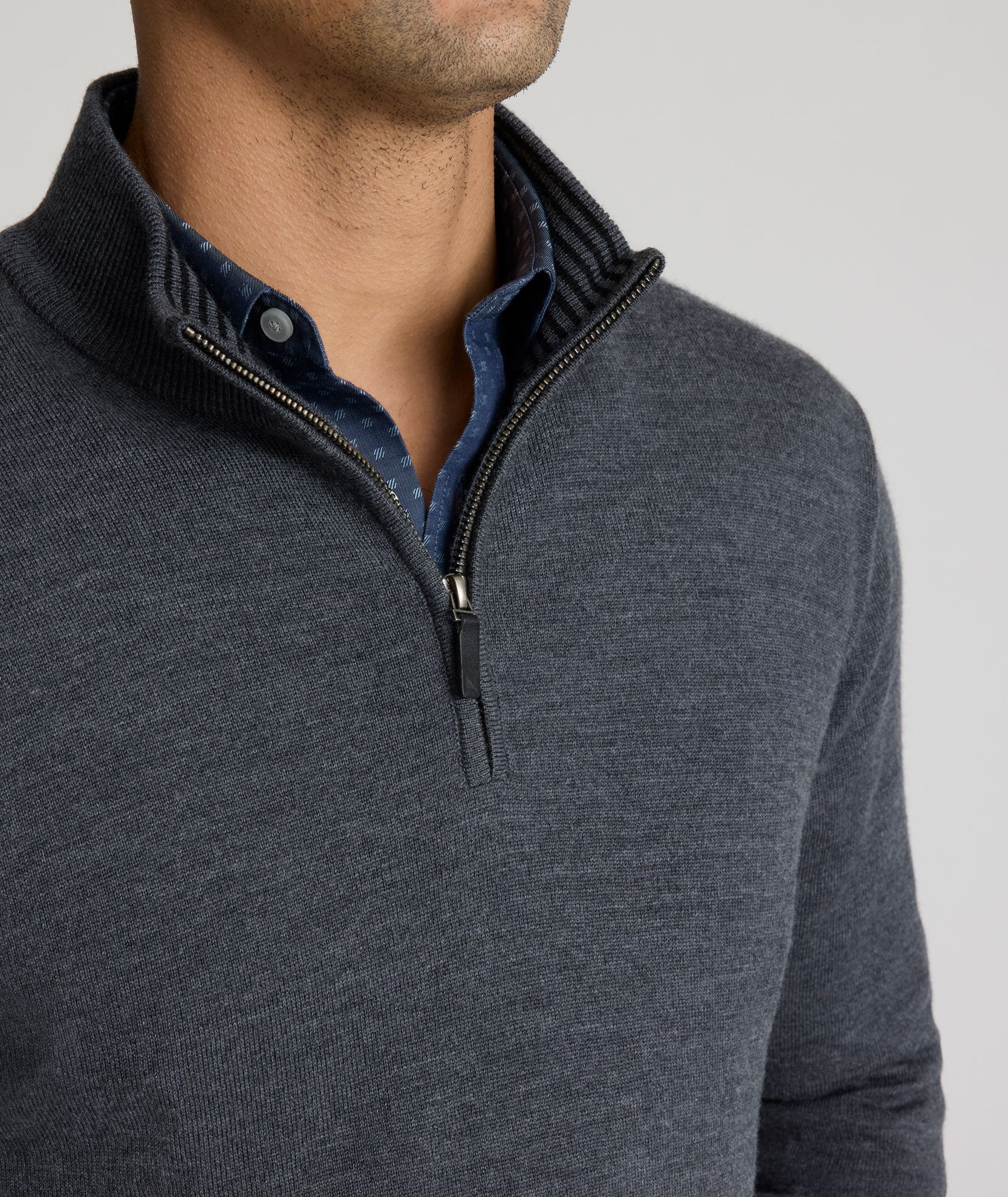 Merino Wool Quarter-Zip Sweater