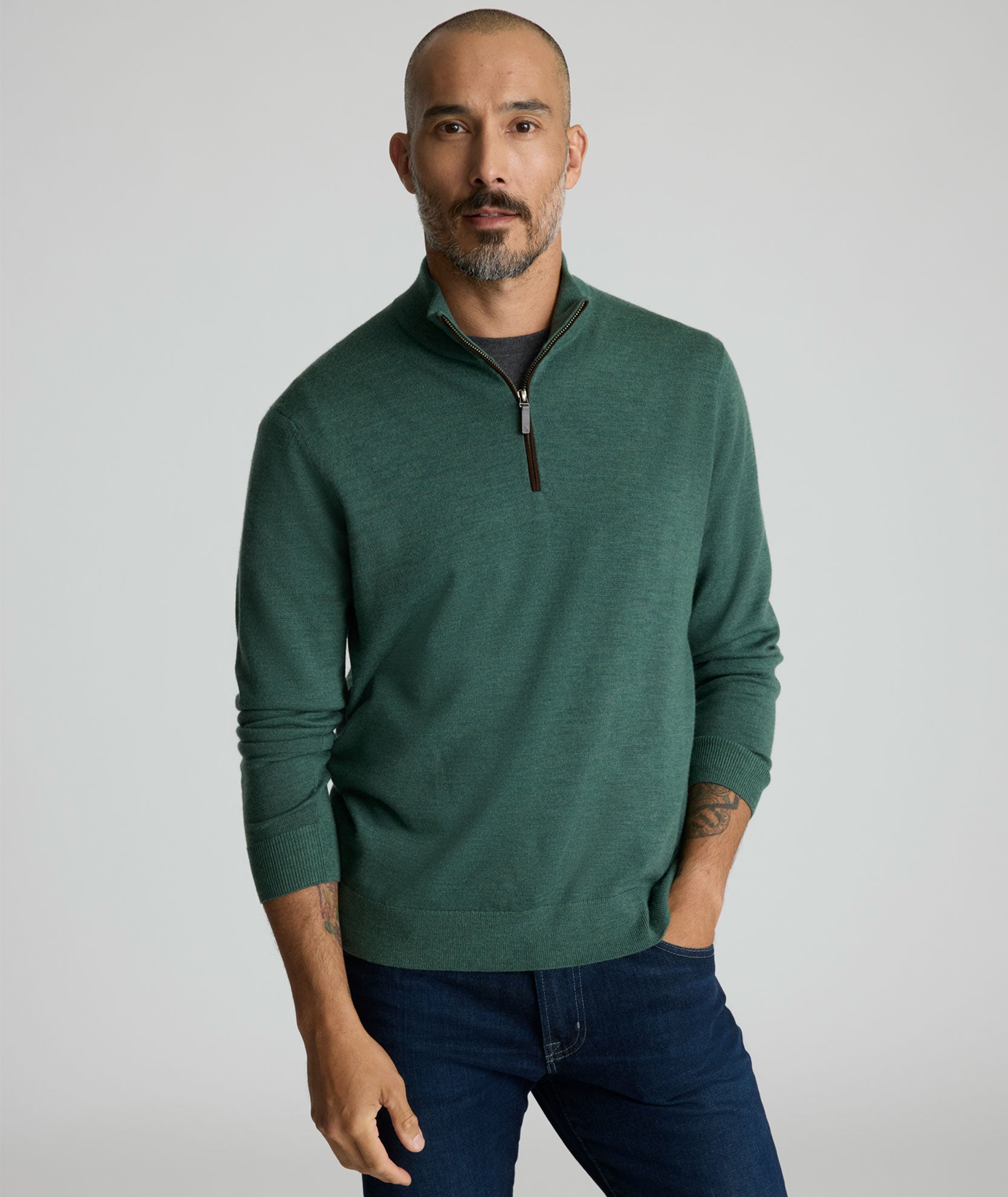 Merino Wool Quarter-Zip Sweater - FINAL SALE
