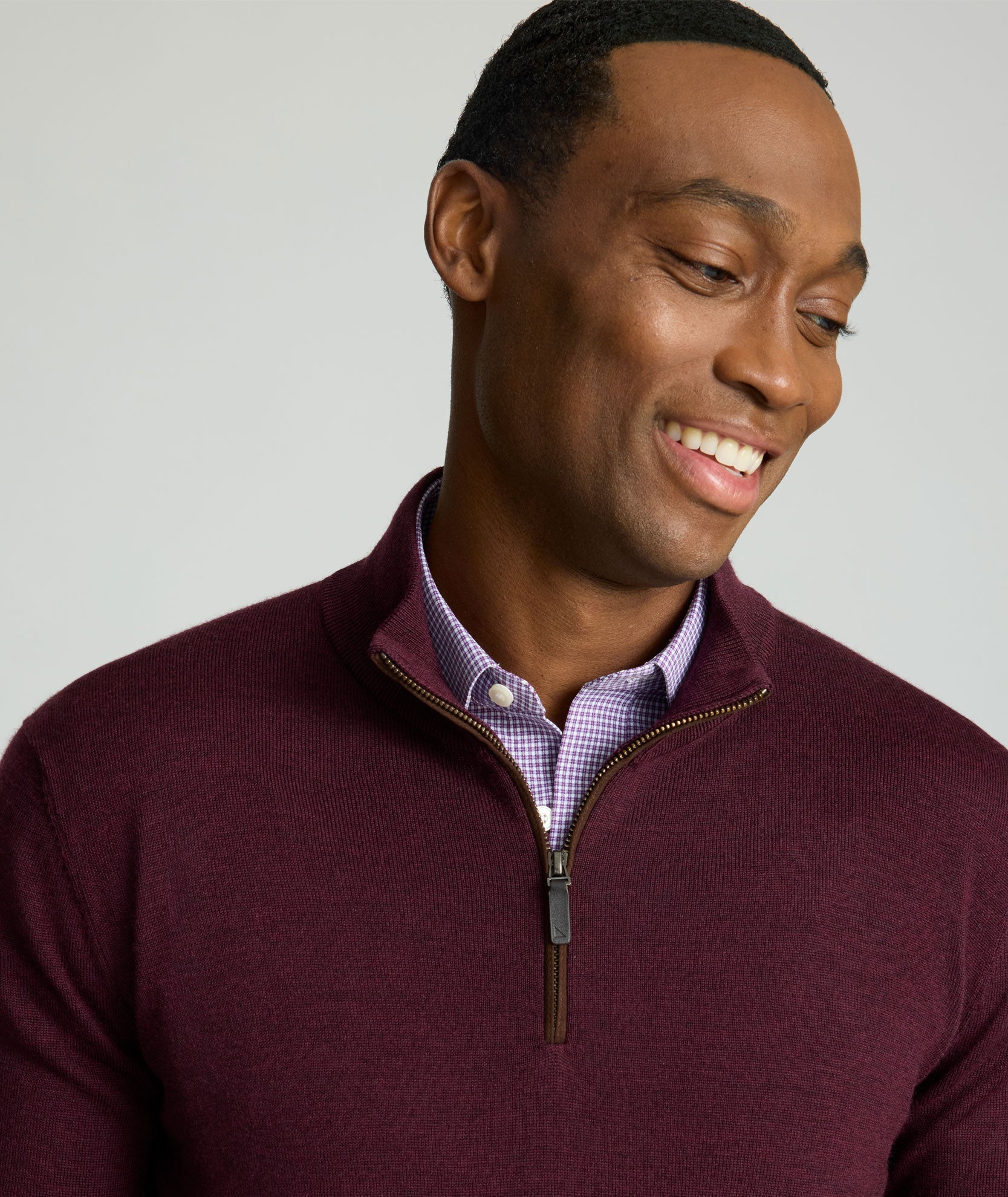 Merino Wool Quarter-Zip Sweater