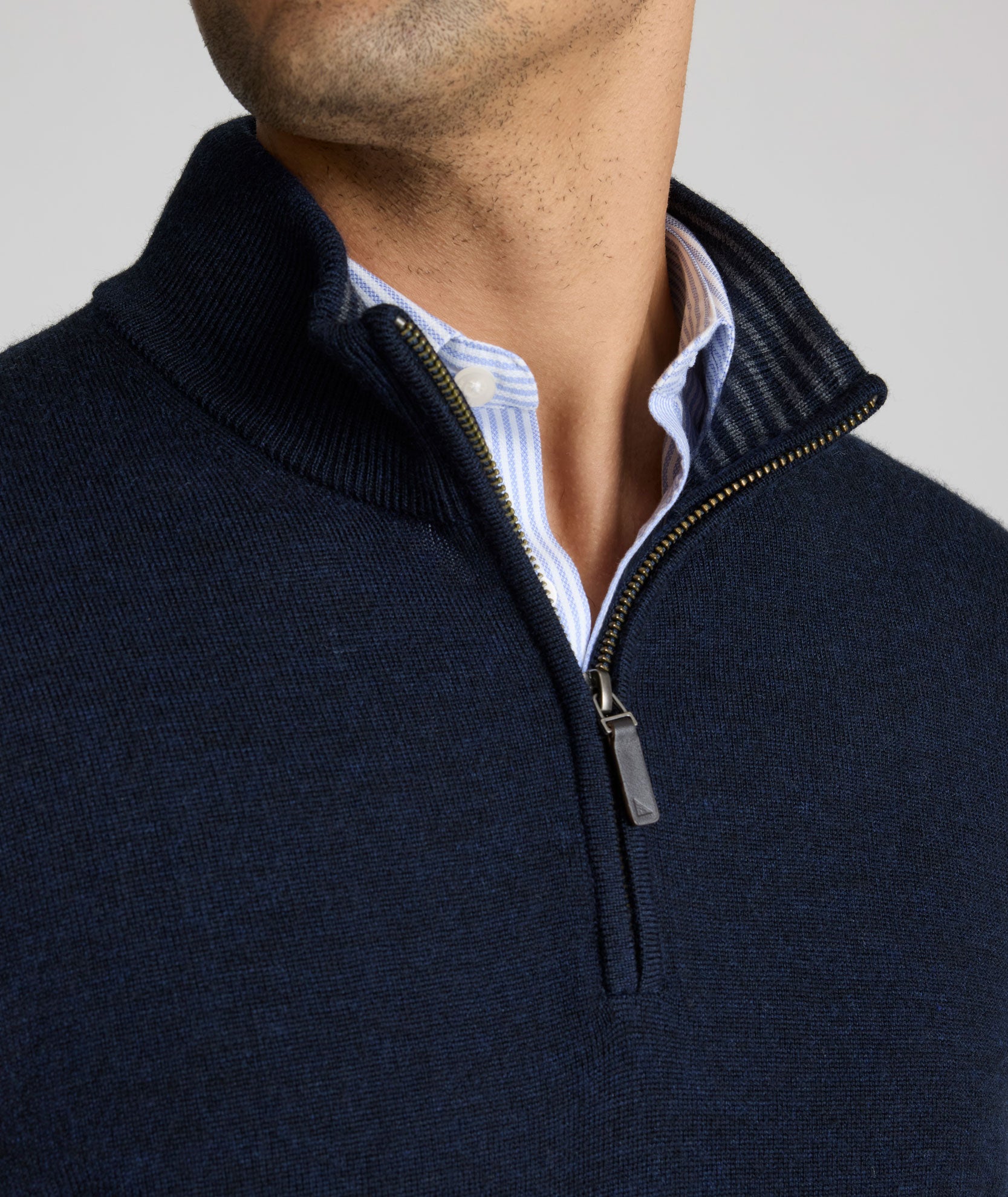 Merino Wool Quarter-Zip Sweater