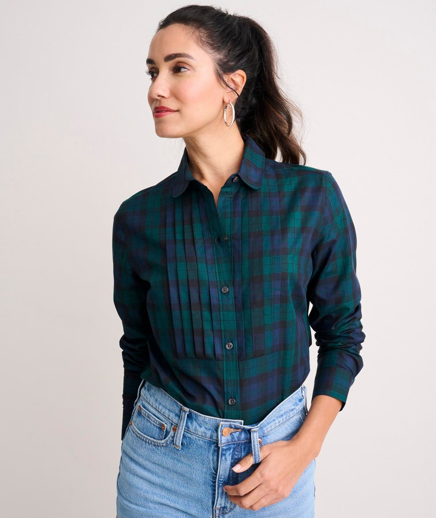 Cotton Belinda Tuxedo Shirt