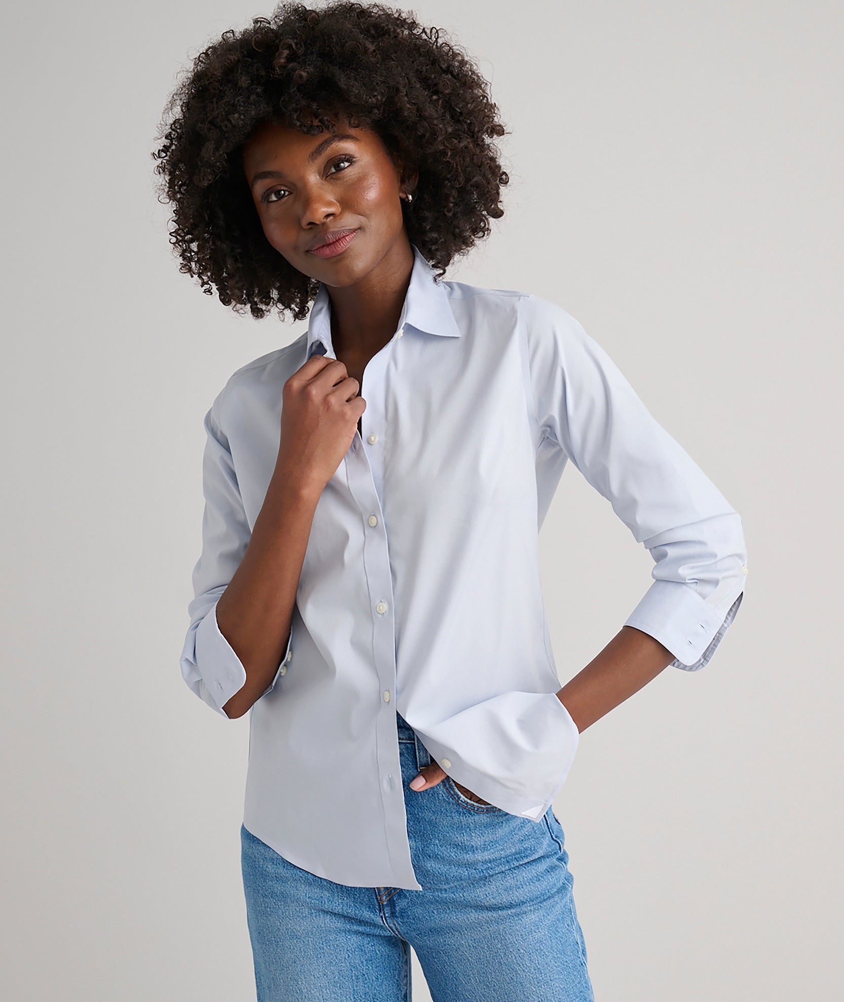 Wrinkle-Free Stretch Cotton Bella Shirt