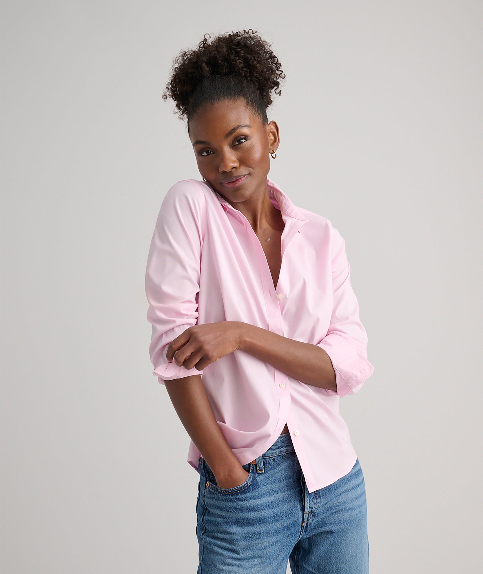 Wrinkle-Free Stretch Cotton Bella Shirt