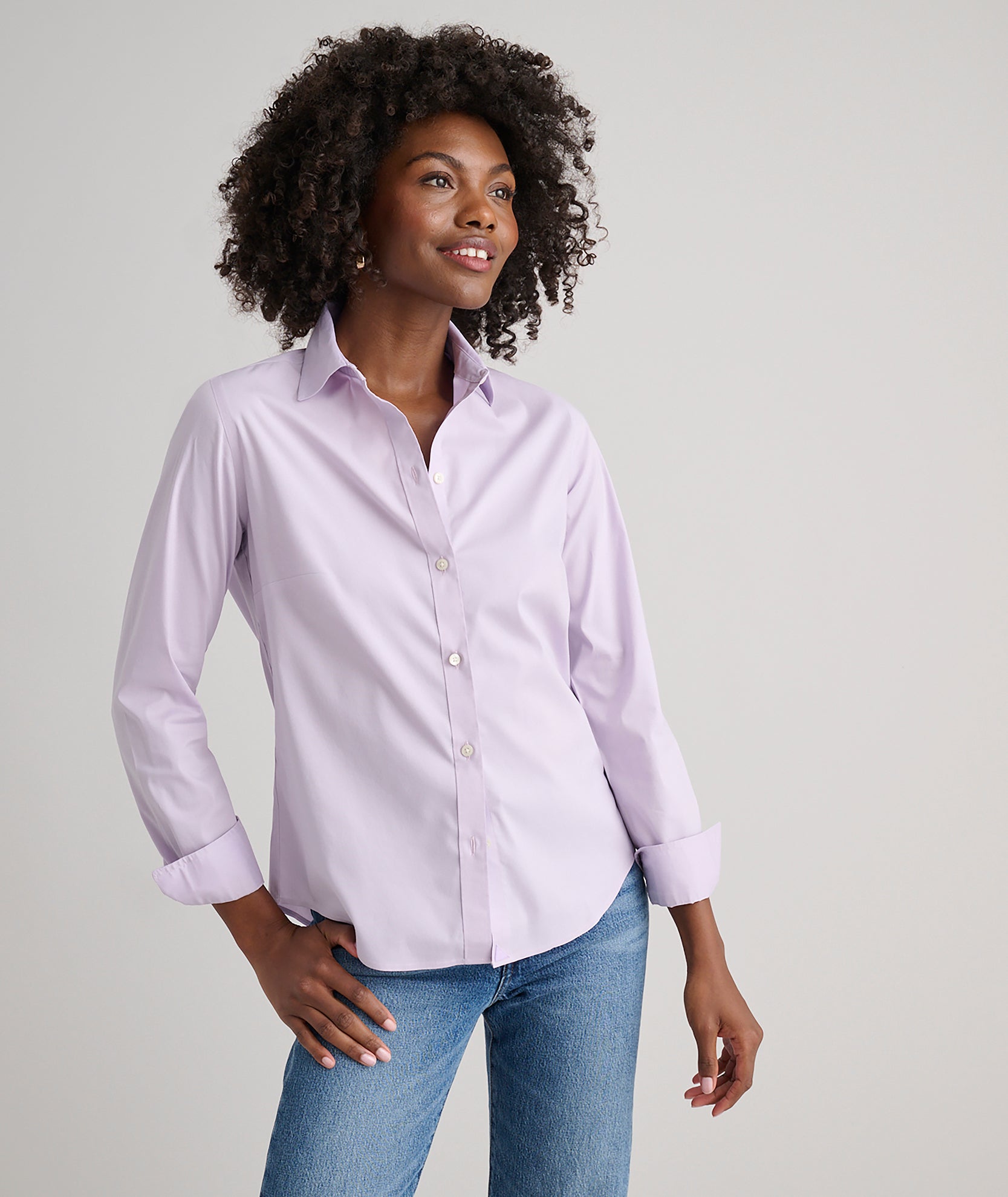 Wrinkle-Free Stretch Cotton Bella Shirt