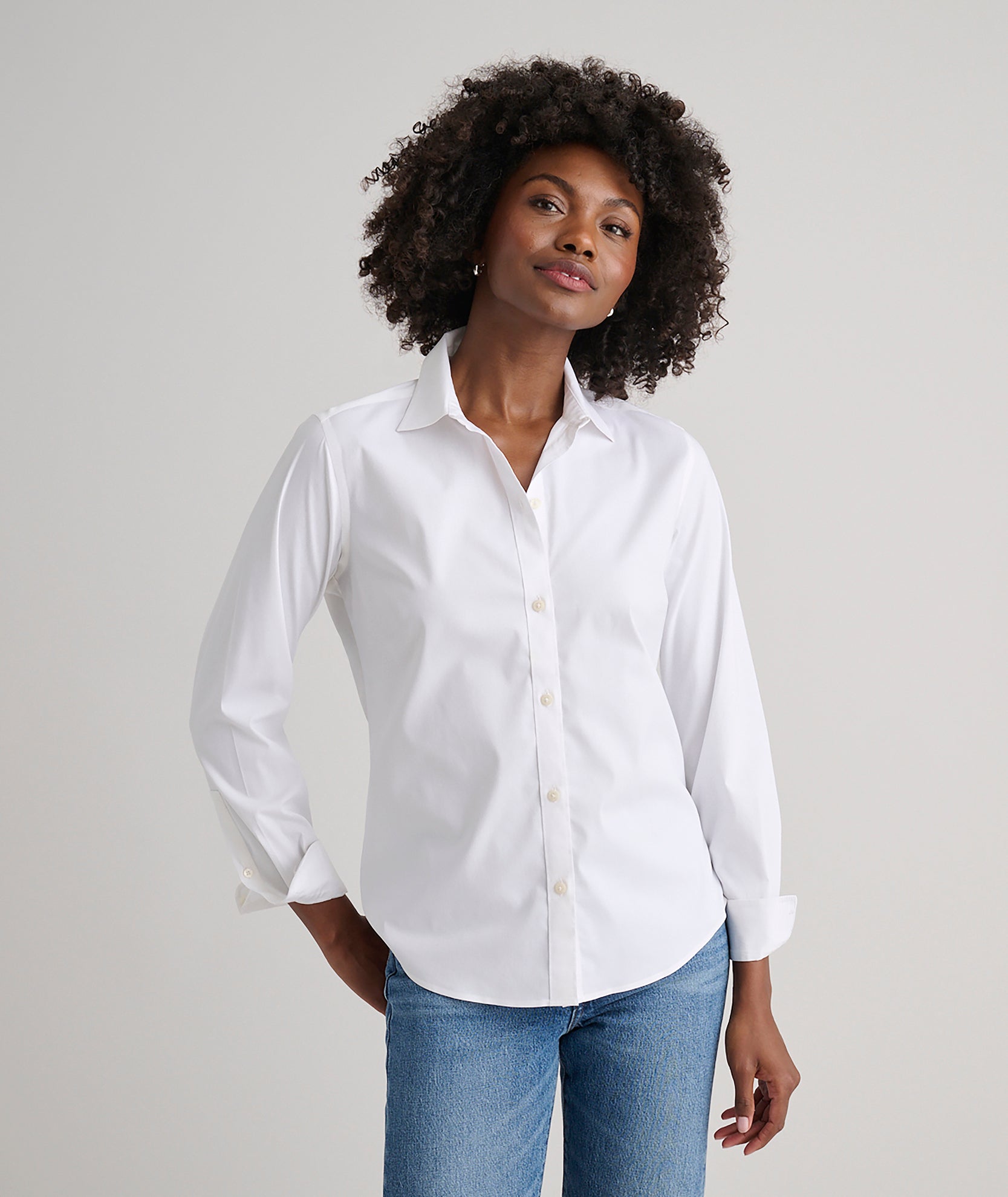 Wrinkle-Free Stretch Cotton Bella Shirt