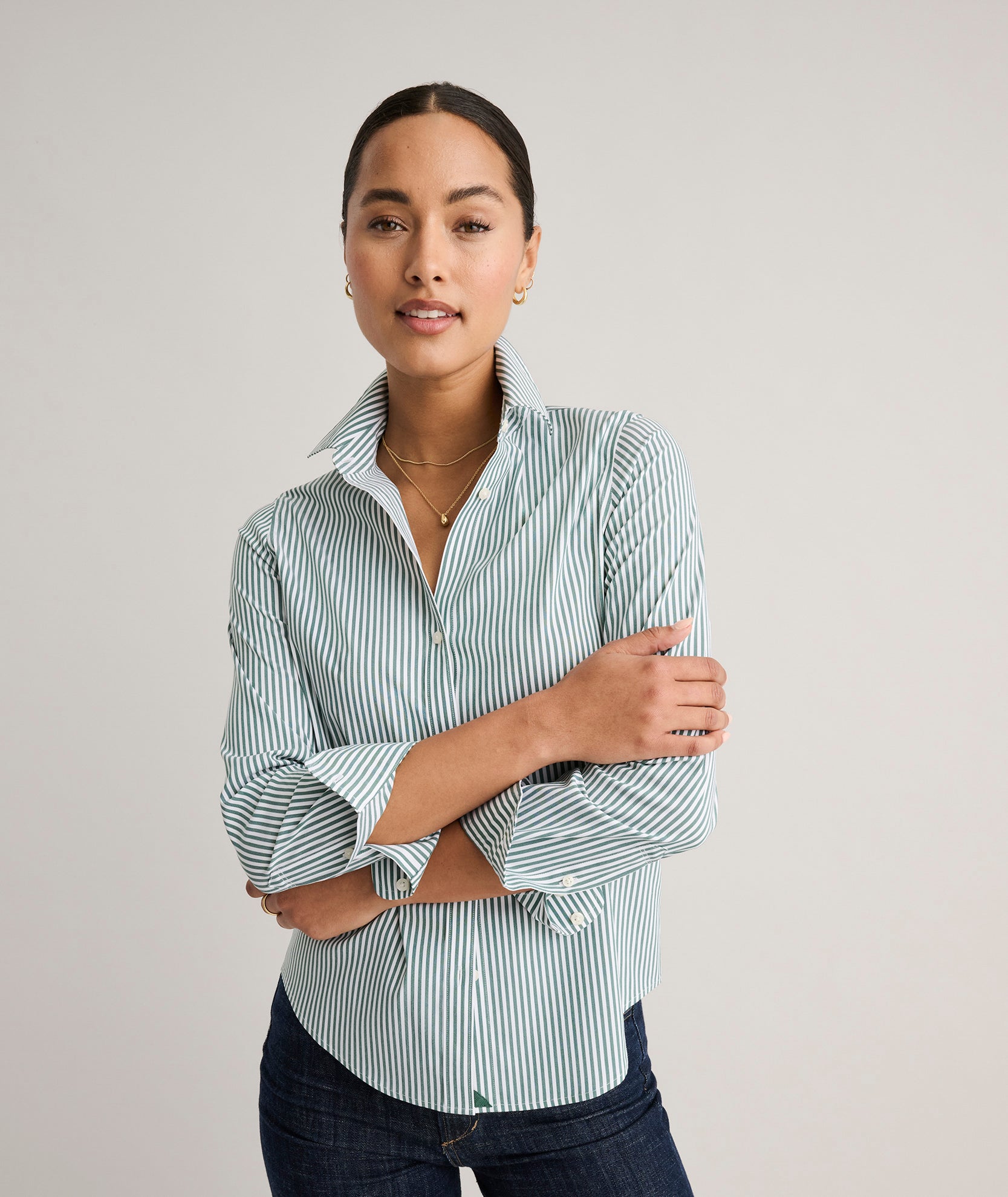 Wrinkle-Free Stretch Cotton Bella Shirt