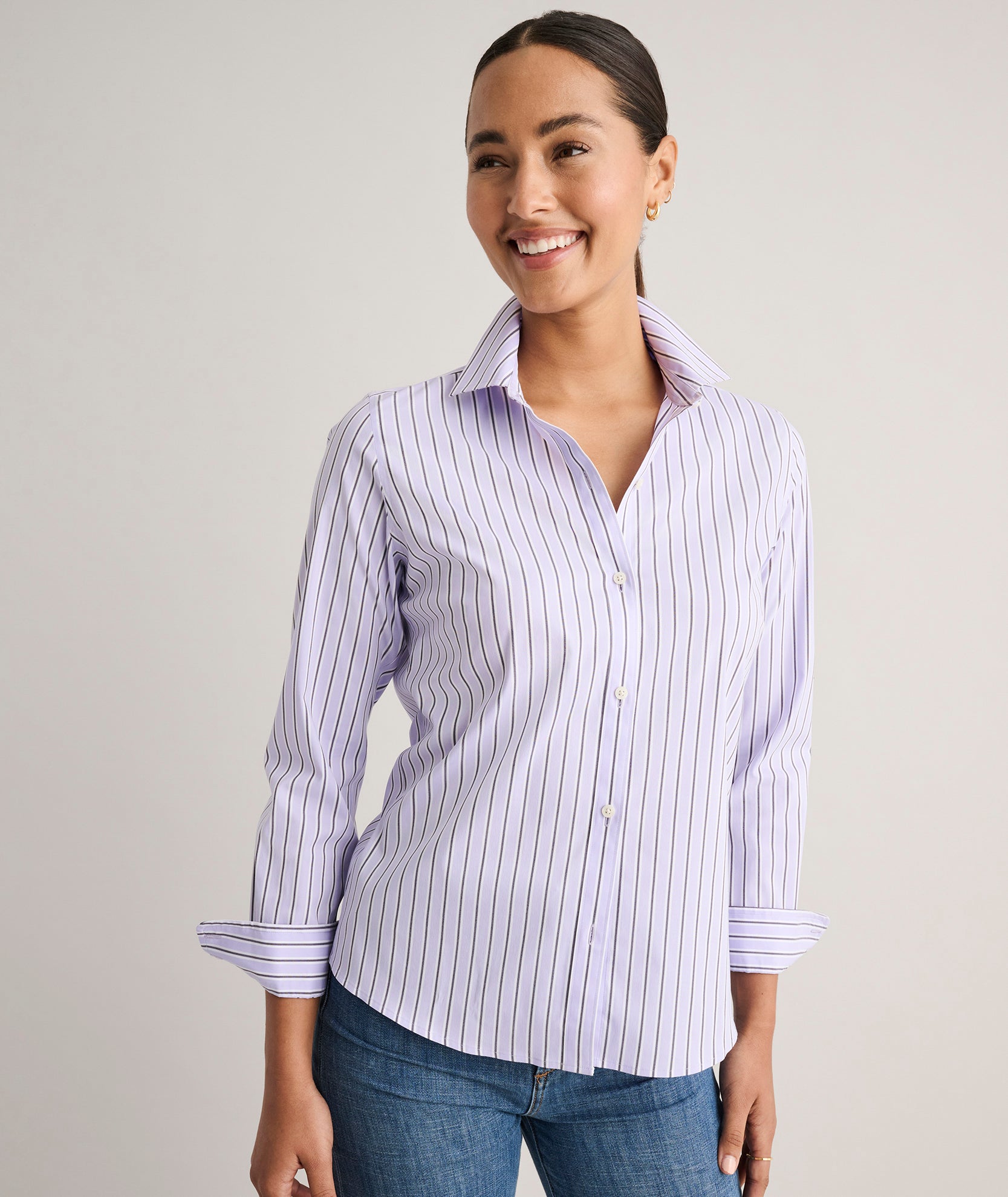 Wrinkle-Free Stretch Cotton Bella Shirt