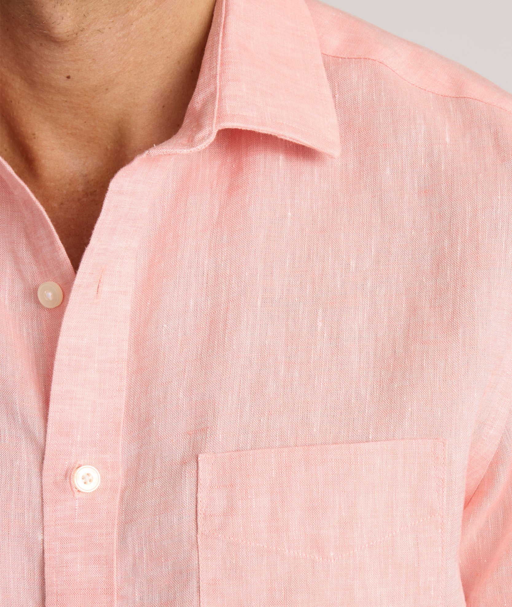 Wrinkle-Resistant Linen Short-Sleeve Cameron Shirt - FINAL SALE