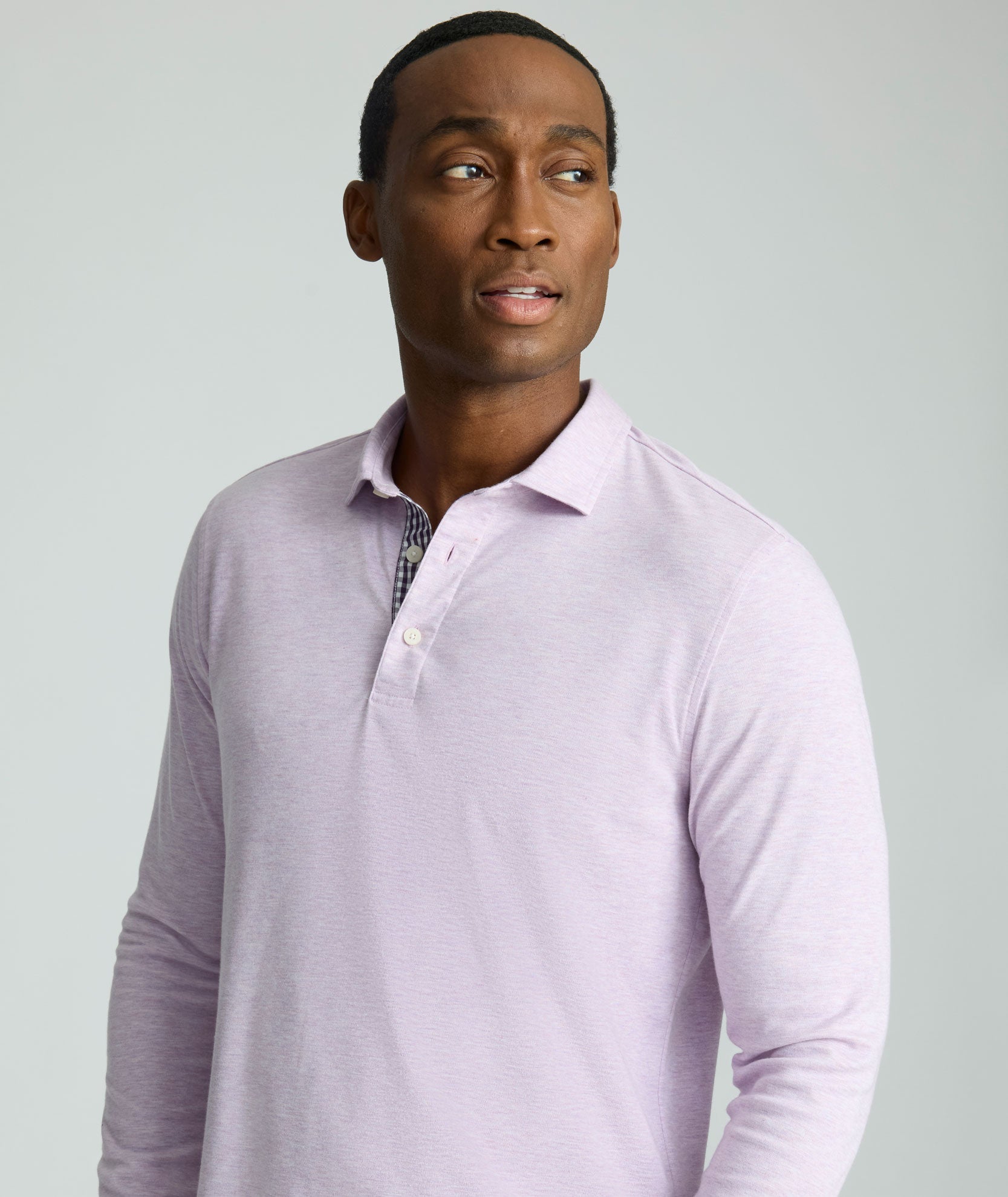 Wrinkle-Free Long-Sleeve Polo