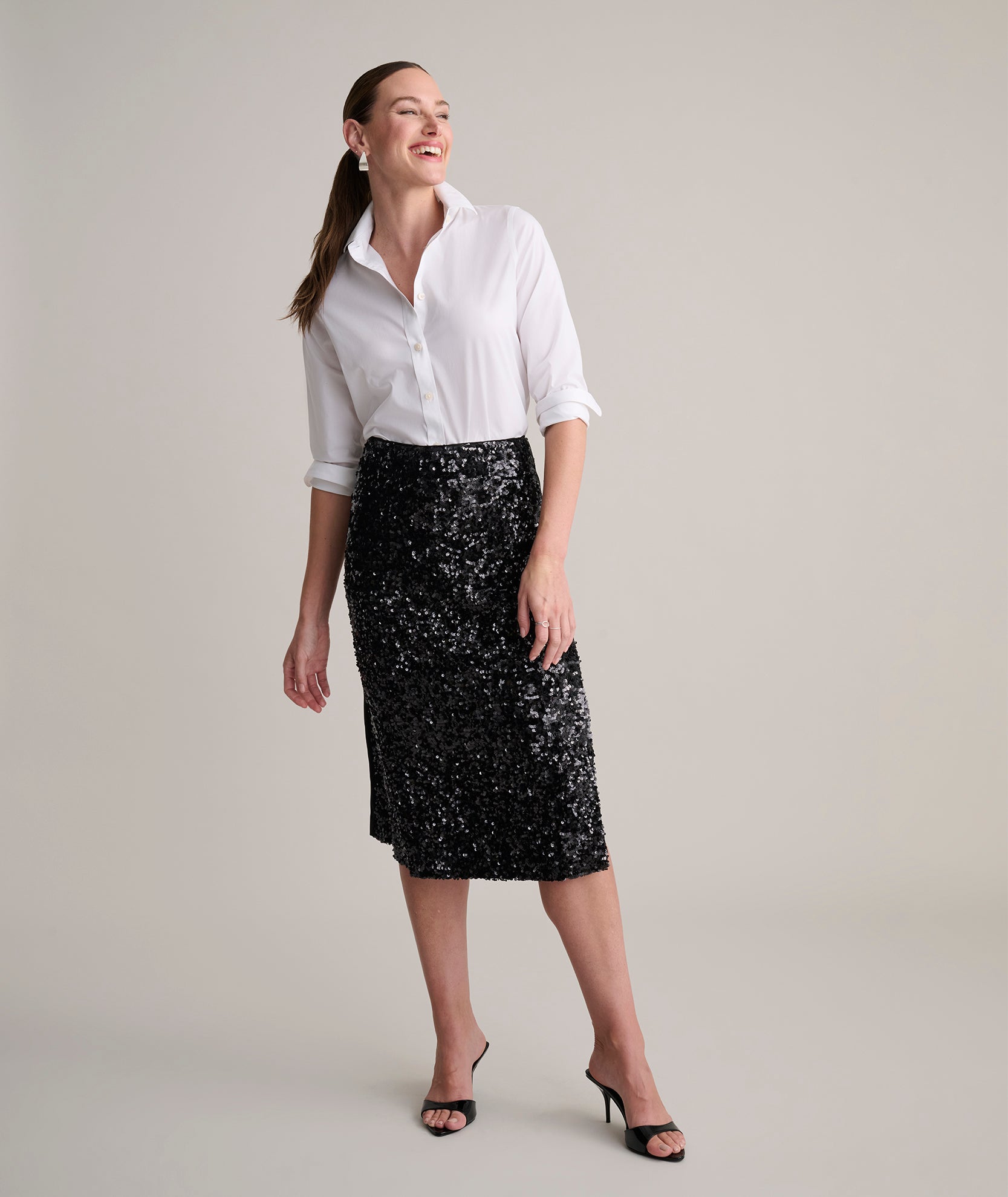 Sequinned Celine Skirt