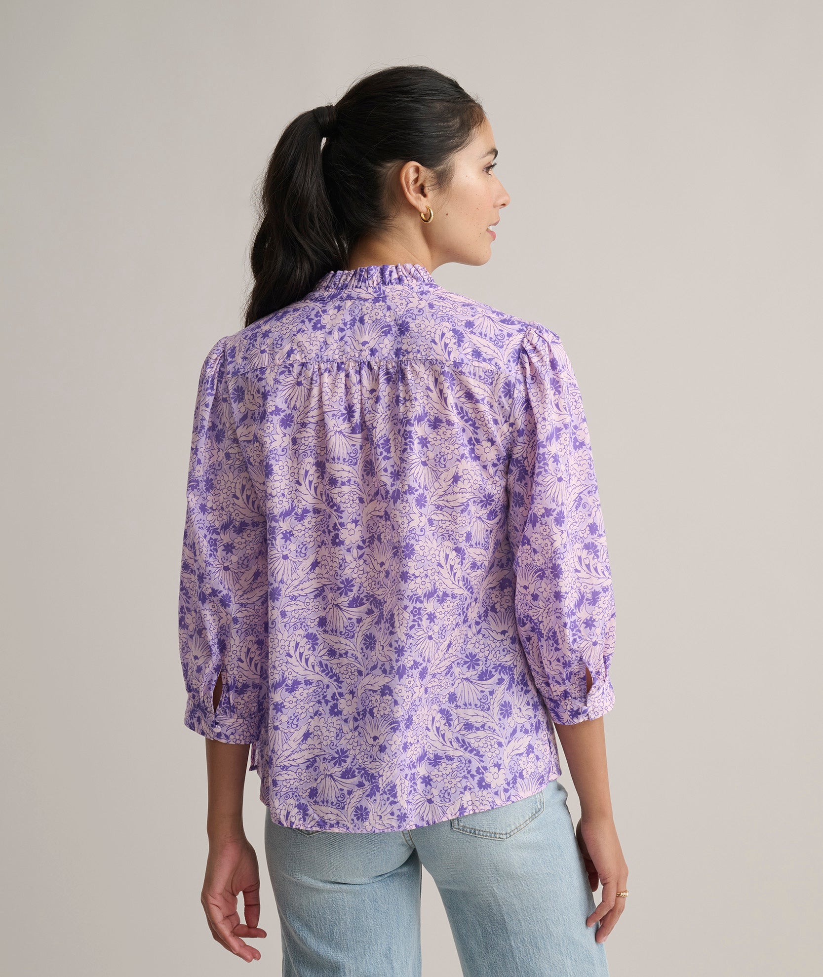 Cotton V-Neck Charlie Shirt