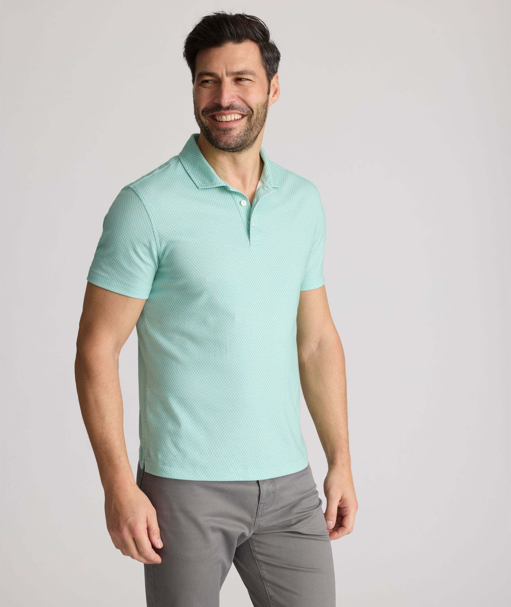 Wrinkle-Free Printed Damaschino Polo - FINAL SALE