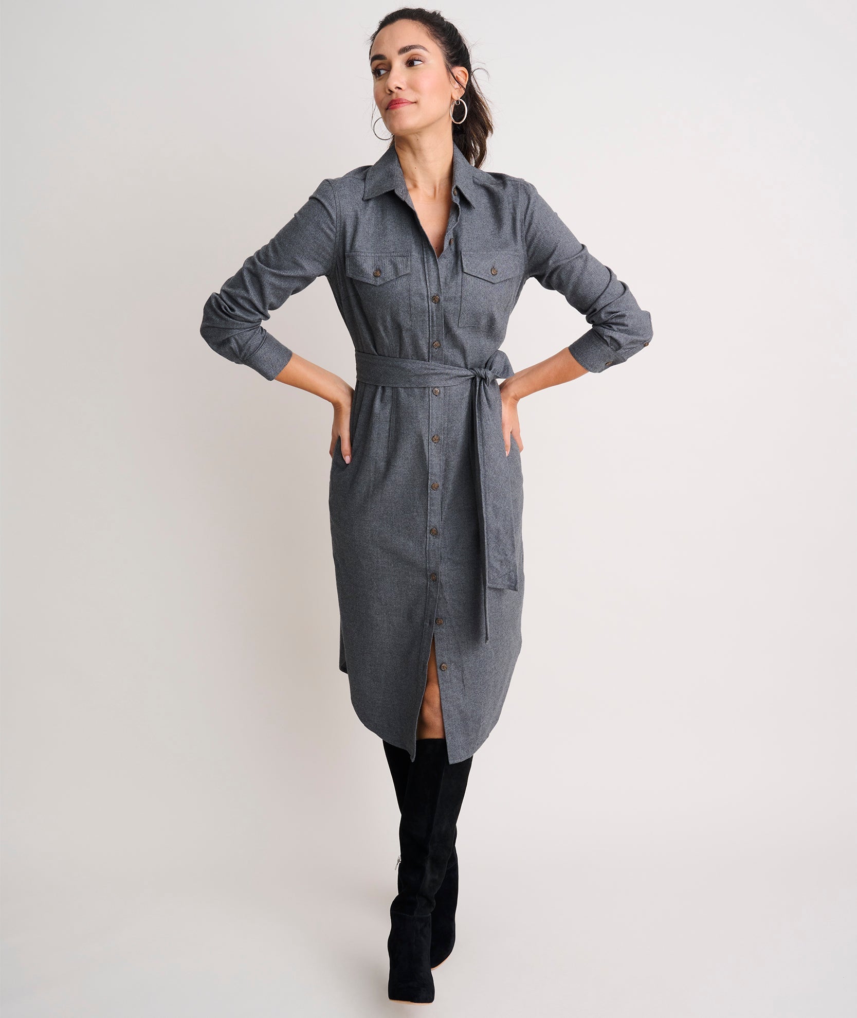 Cotton Midi Colby Shirt Dress