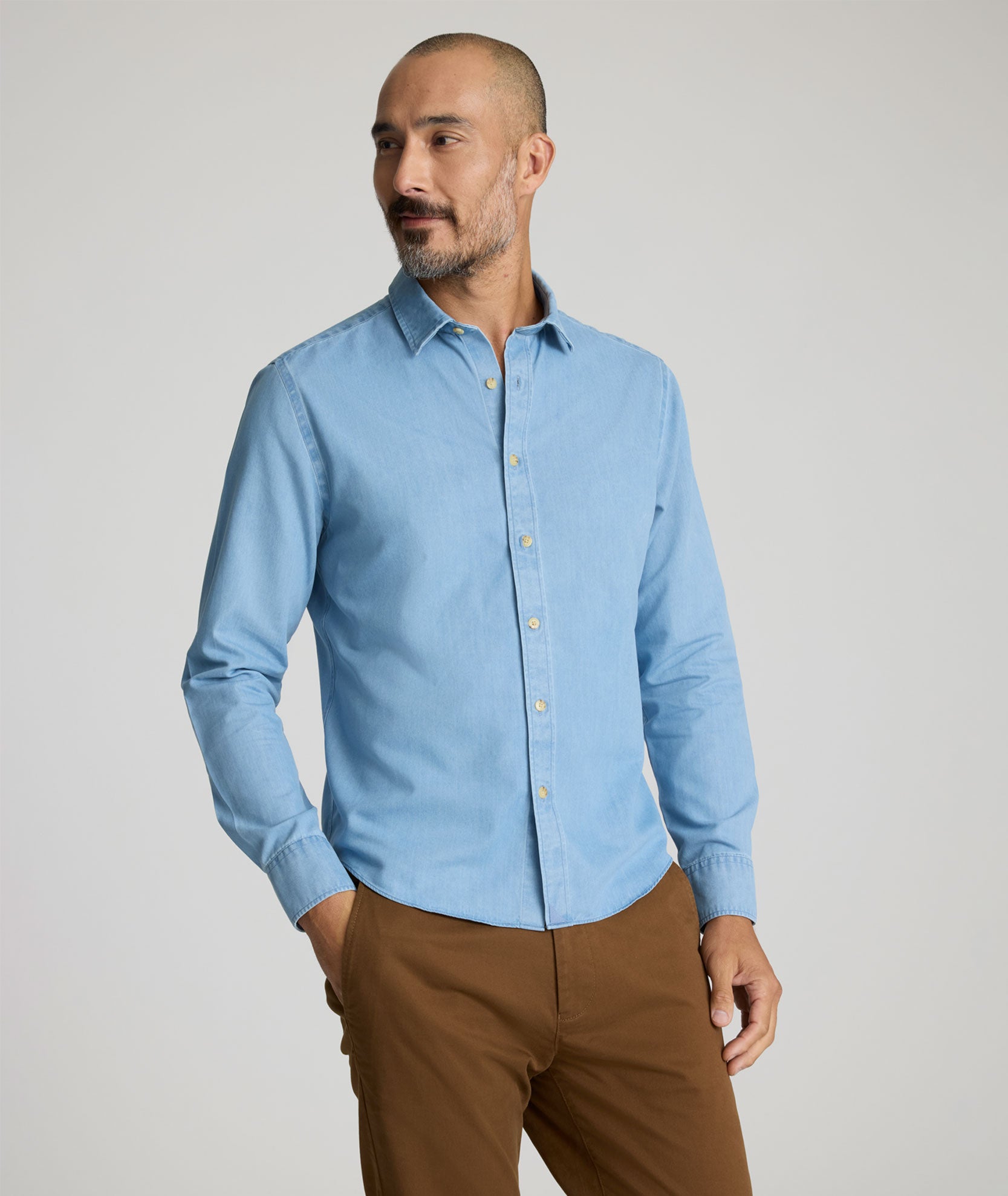 Wrinkle-Free Denim Courbet Shirt - FINAL SALE
