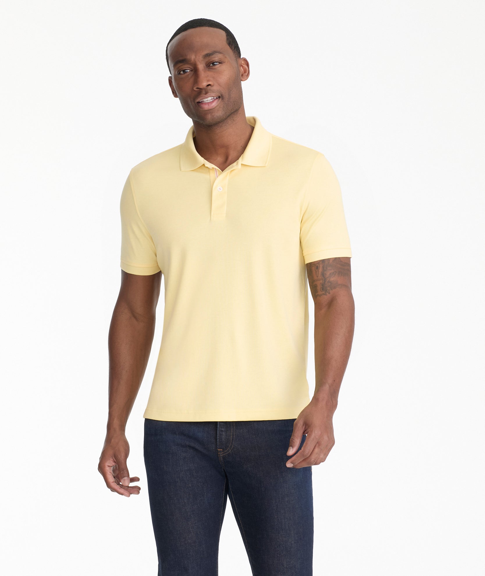 Wrinkle-Free Damaschino Polo- FINAL SALE