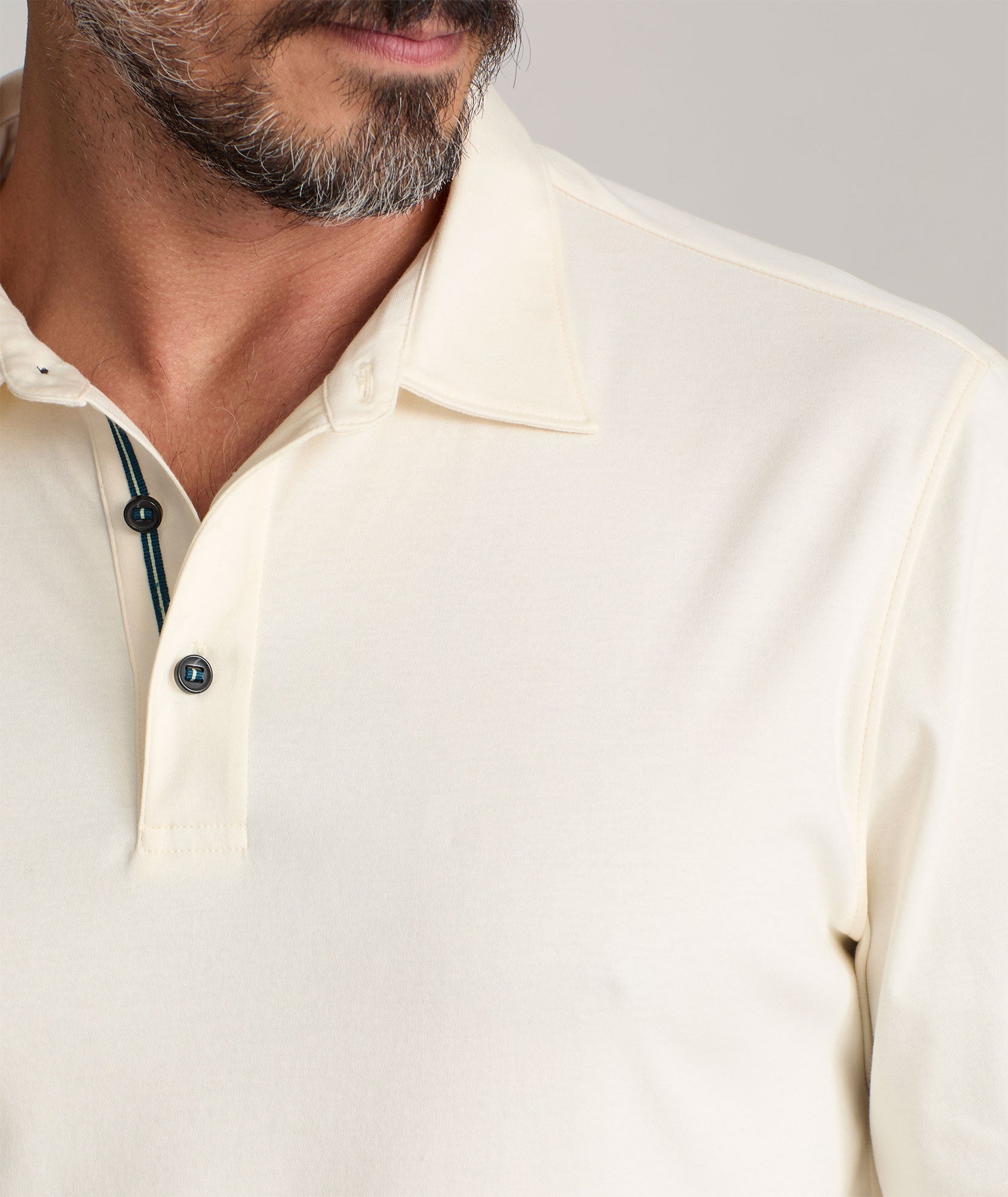 Wrinkle-Free Damaschino Long-Sleeve Polo - FINAL SALE