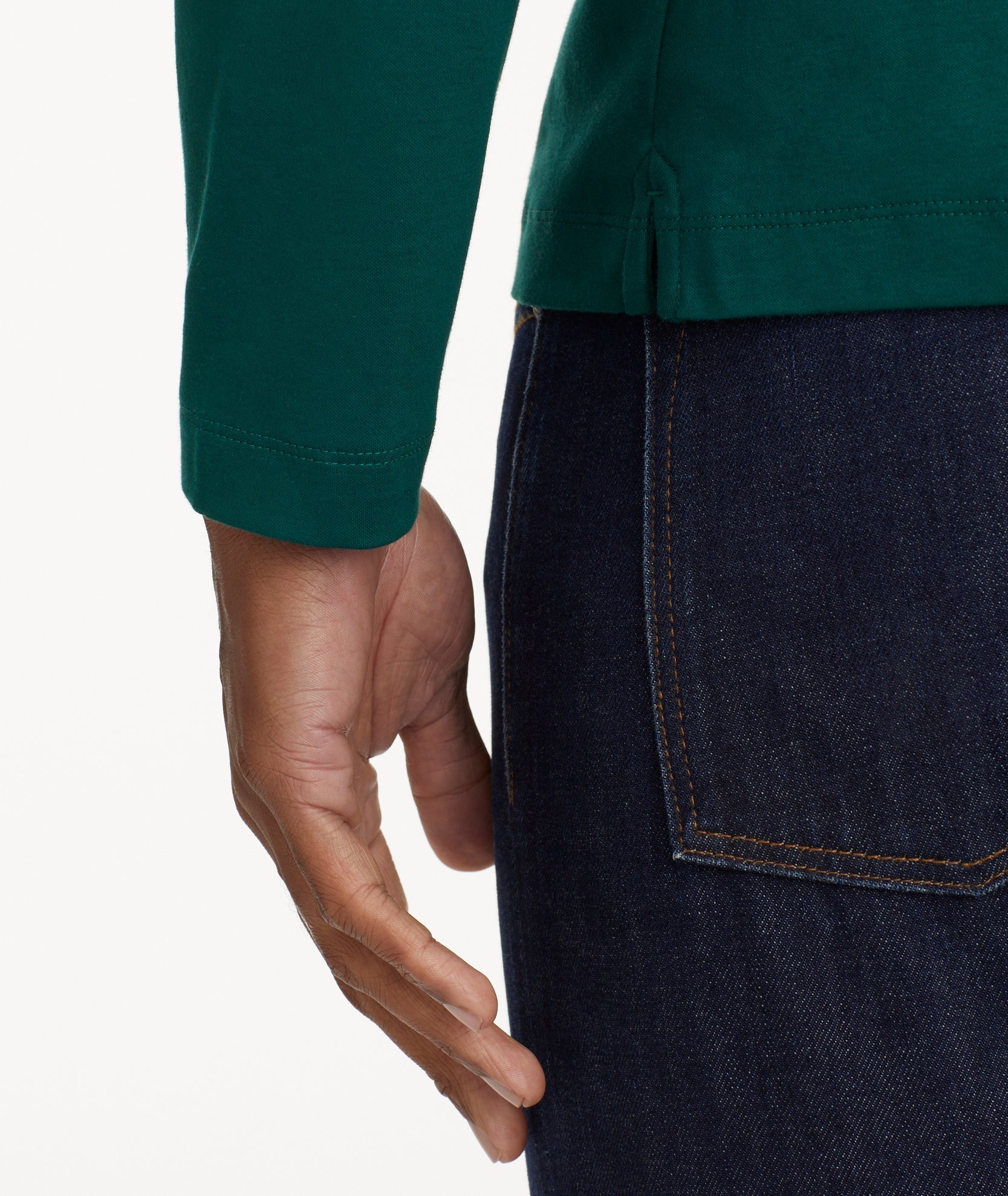 Wrinkle-Free Long-Sleeve Damaschino Polo - FINAL SALE