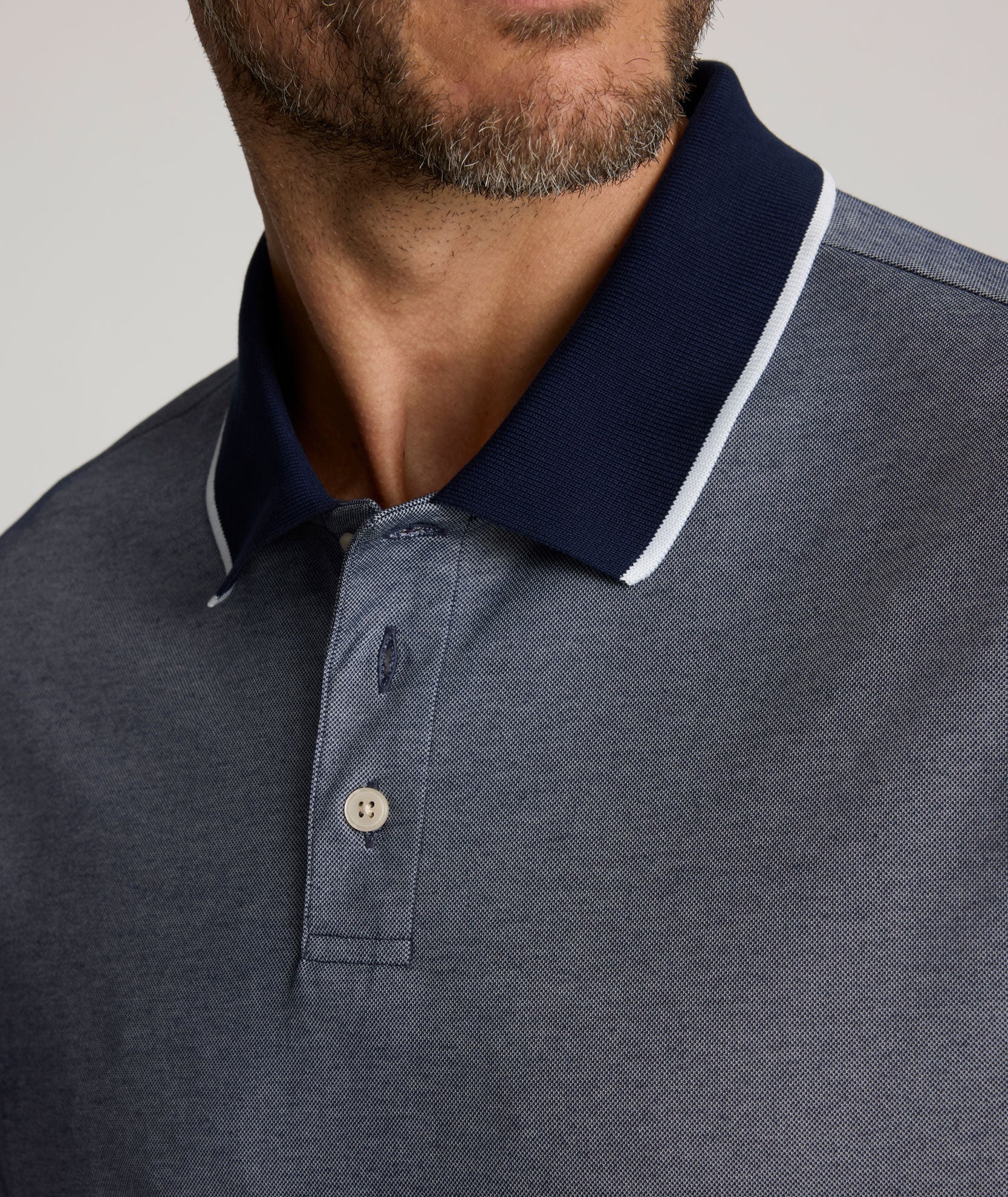 Tipped Performance Long-Sleeve Polo - FINAL SALE