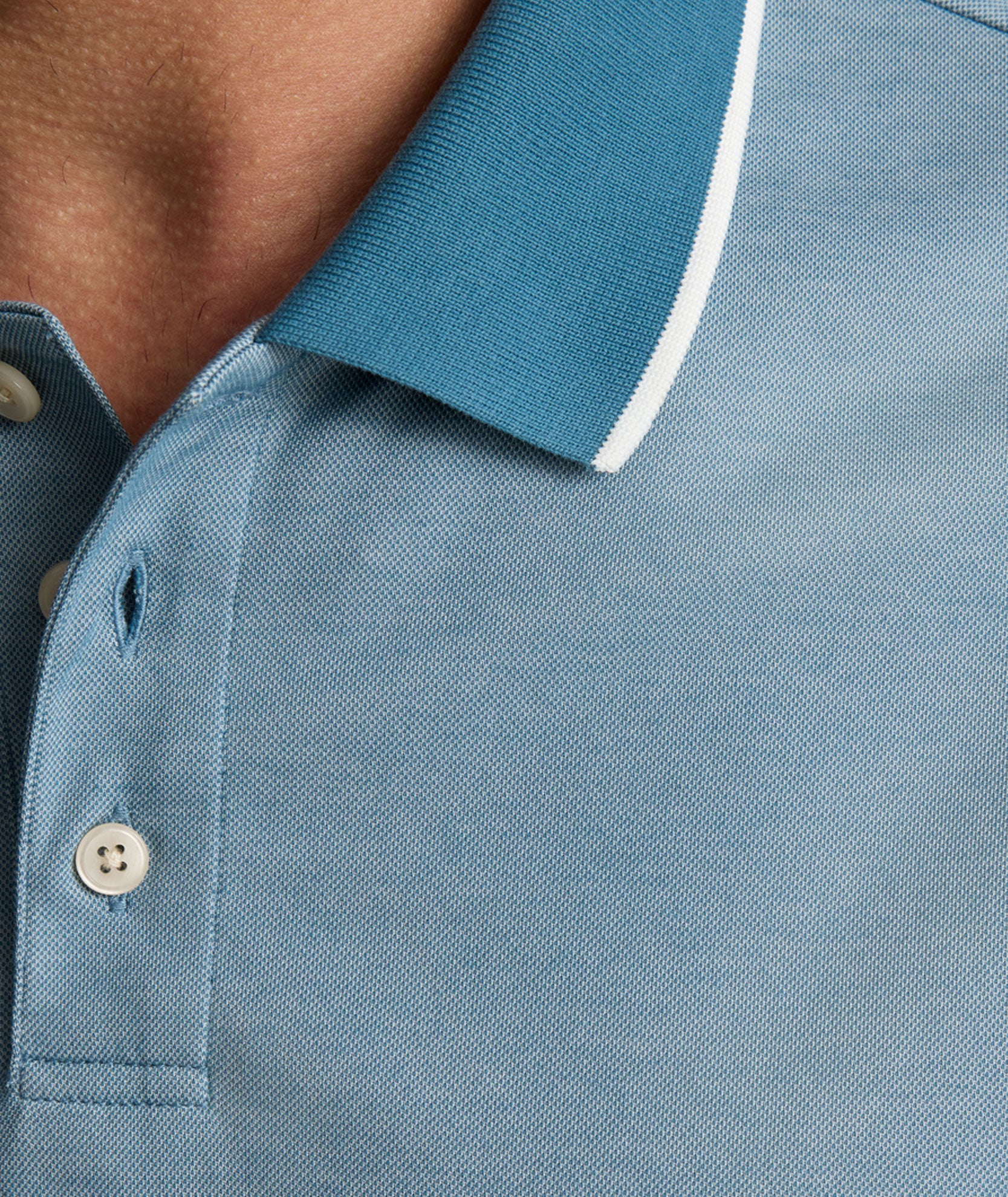 Tipped Performance Long-Sleeve Polo