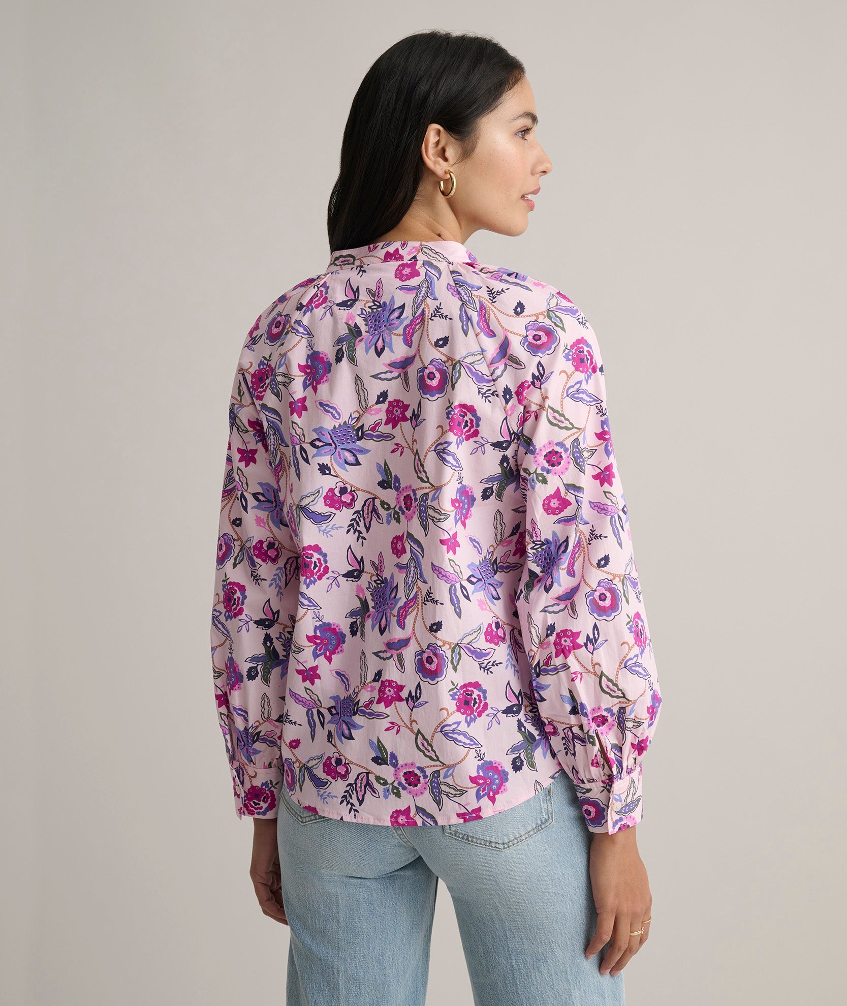 Stretch Cotton Paisley Elaine Shirt