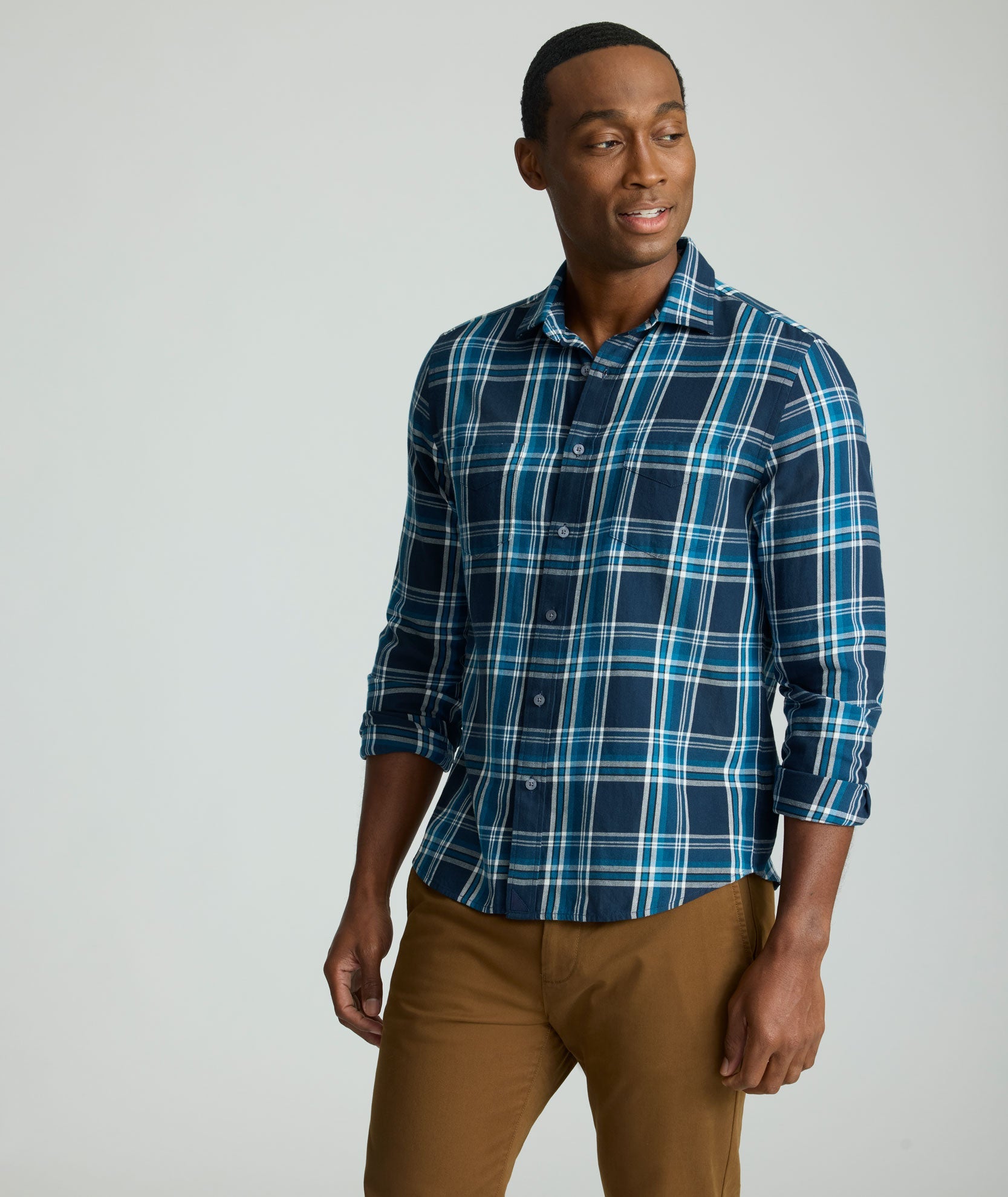 Organic Cotton Plaid Flannel Shirt