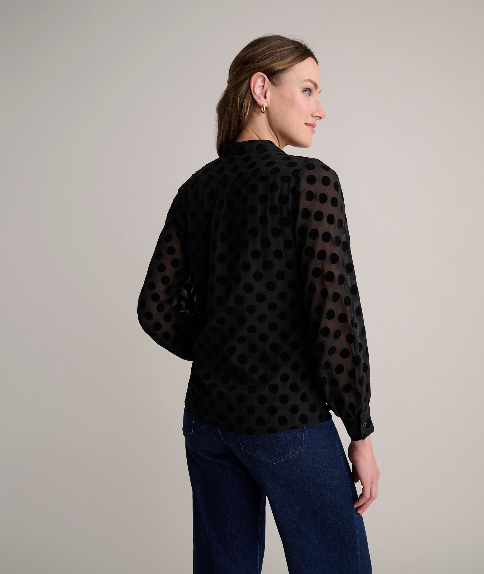 Velvet Polka Dot Gemma Shirt