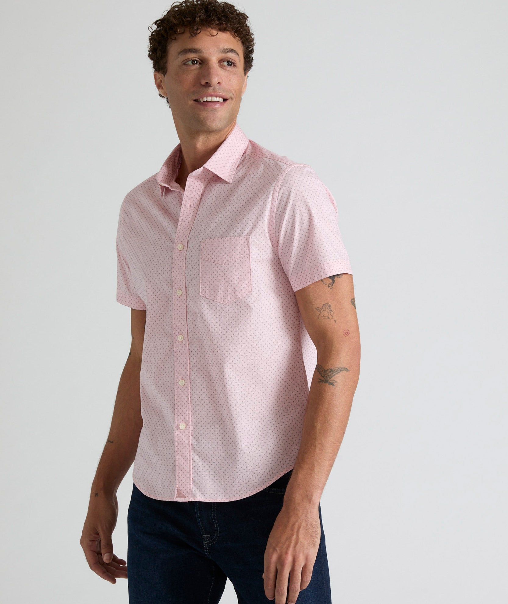 Stretch Cotton Short-Sleeve Ingram Shirt - FINAL SALE