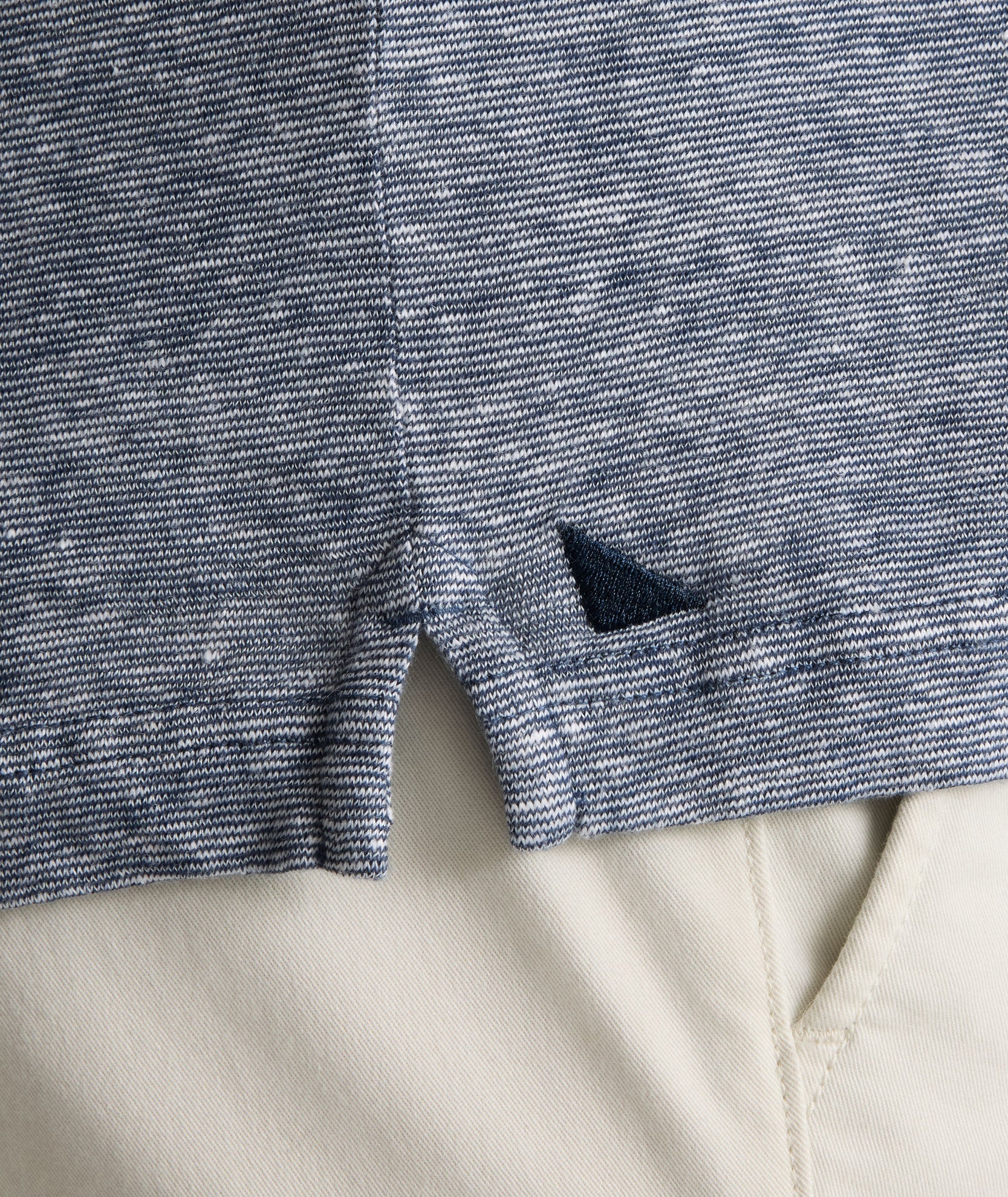 Cotton-Linen Johnny Collar Polo - FINAL SALE