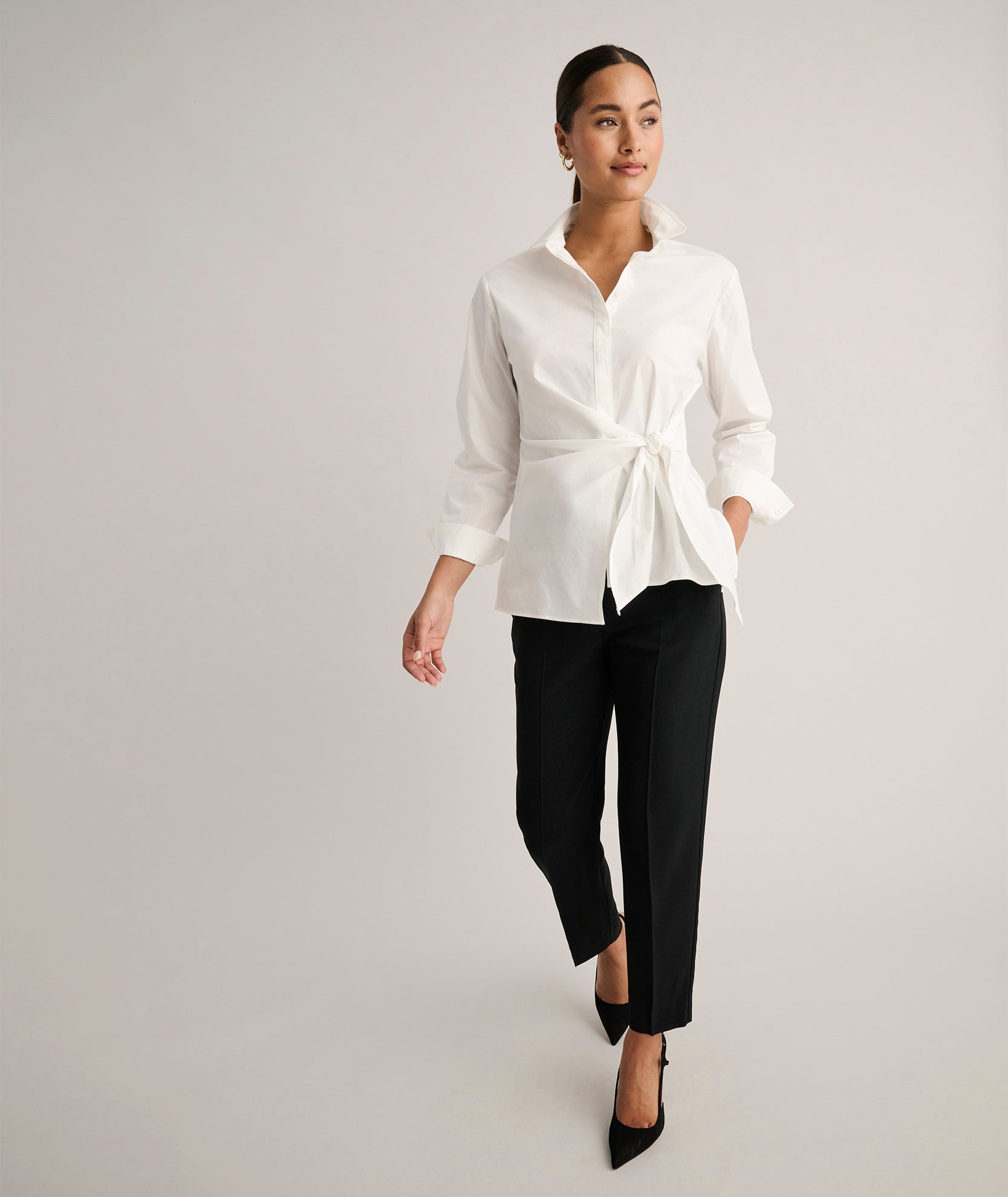 Stretch Cotton Wrap Jolie Shirt