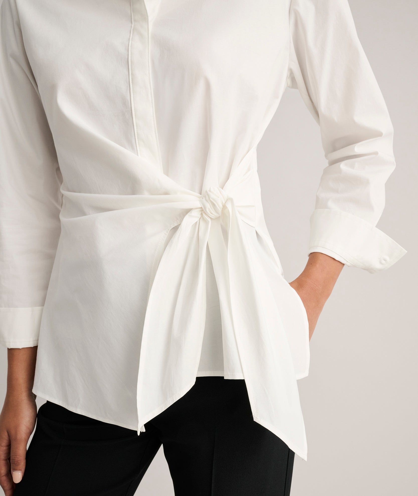 Stretch Cotton Wrap Jolie Shirt