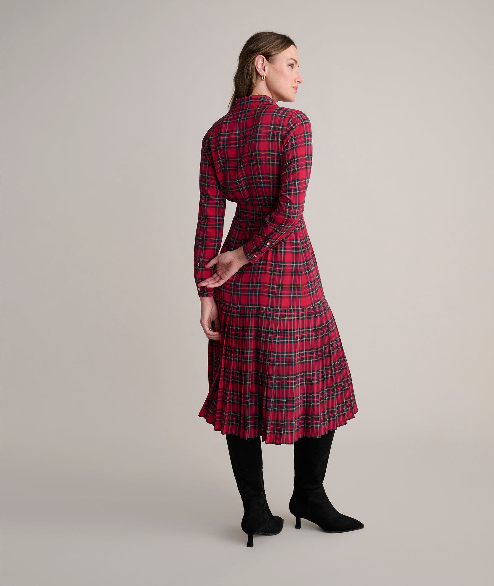 Plaid Judy Pleated Dress