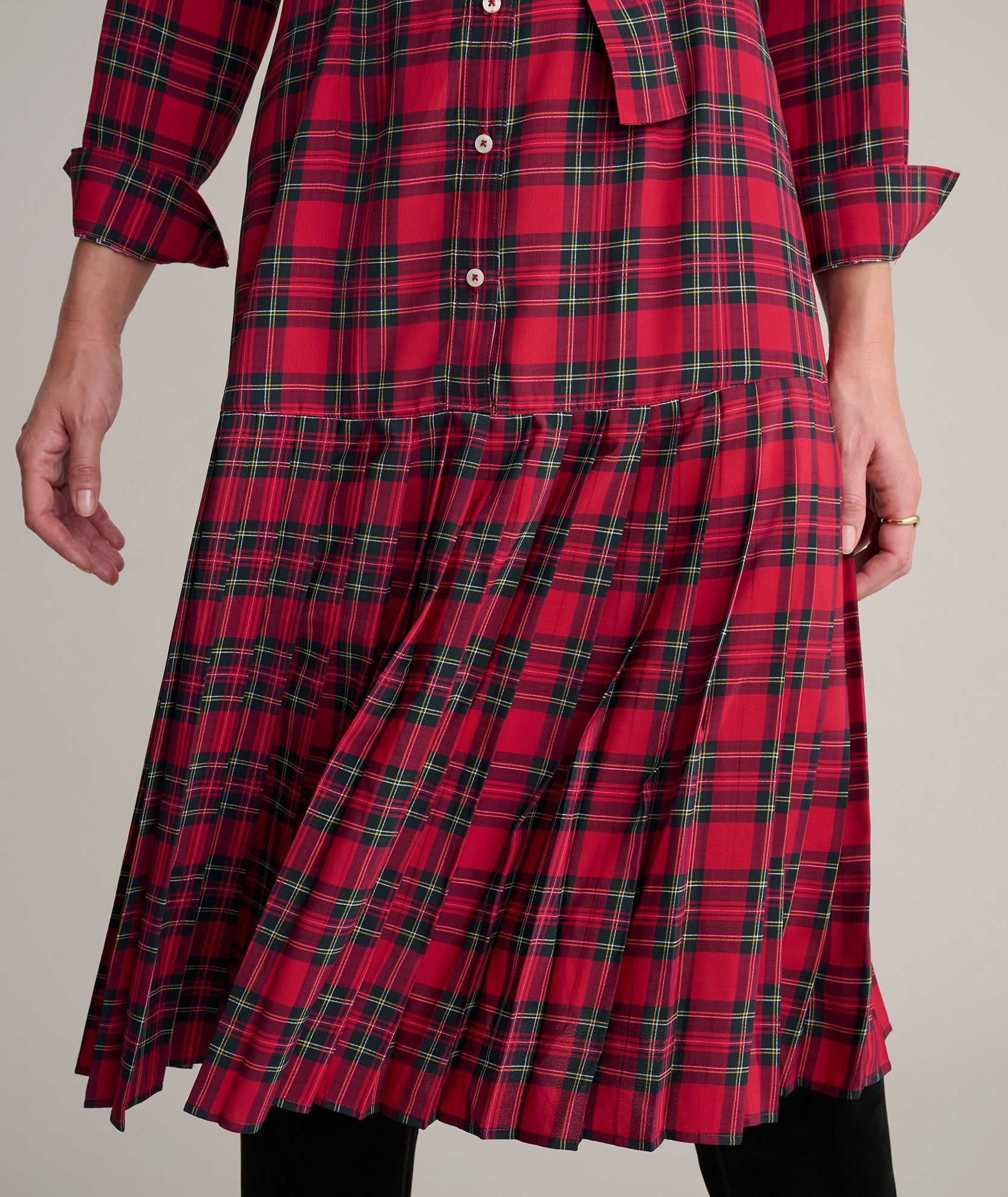 Plaid Judy Pleated Dress