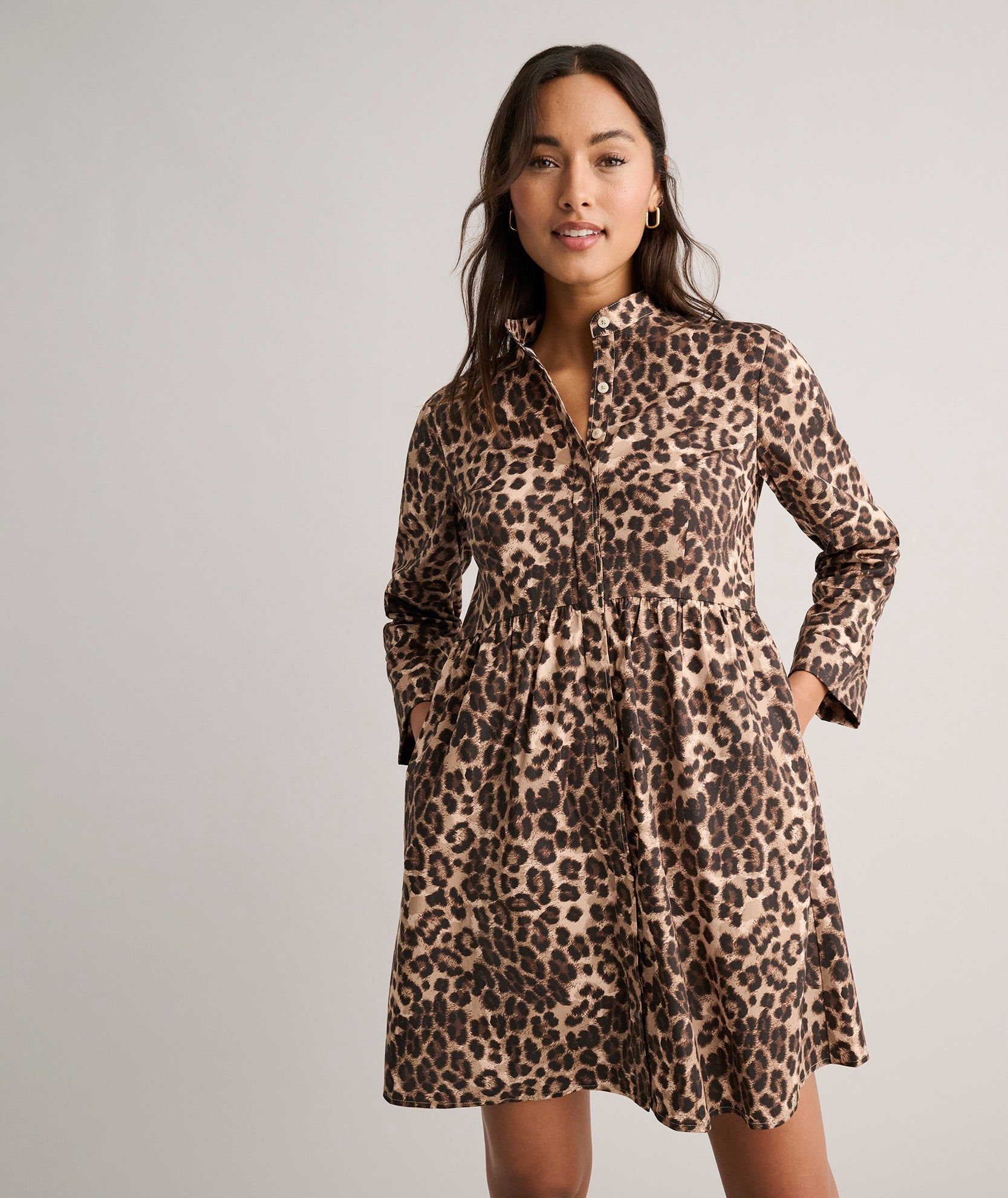 Stretch Cotton Lauren Shirt Dress