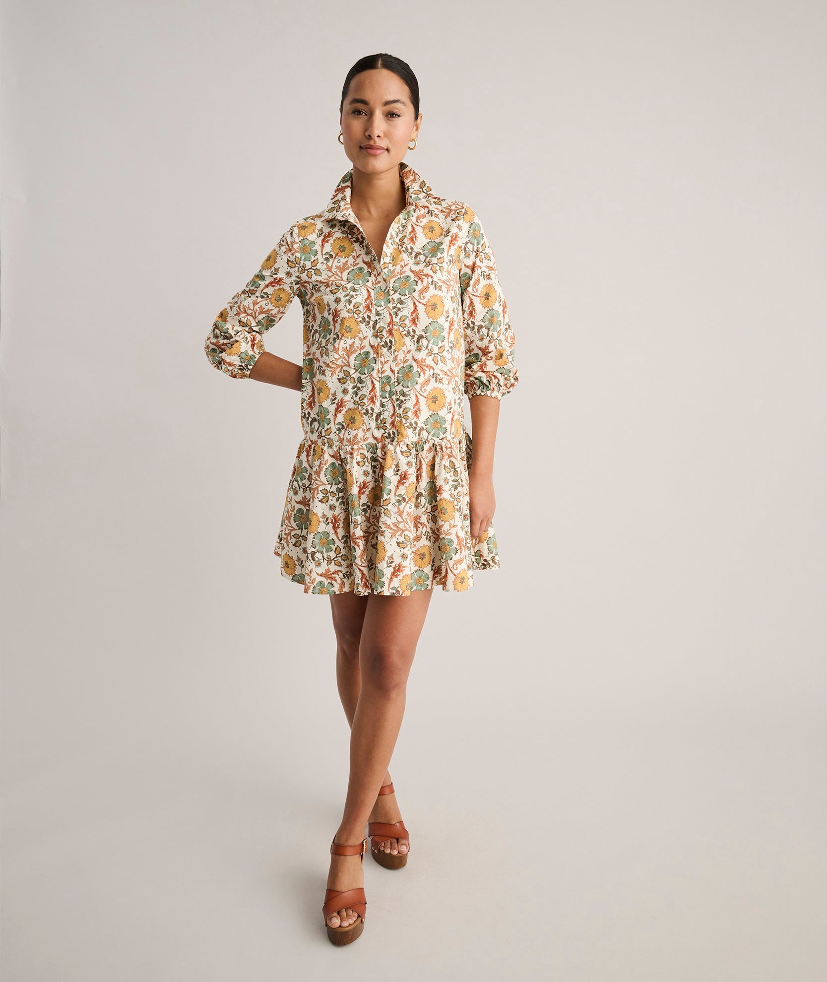 Cotton A-Line Maren Shirt Dress
