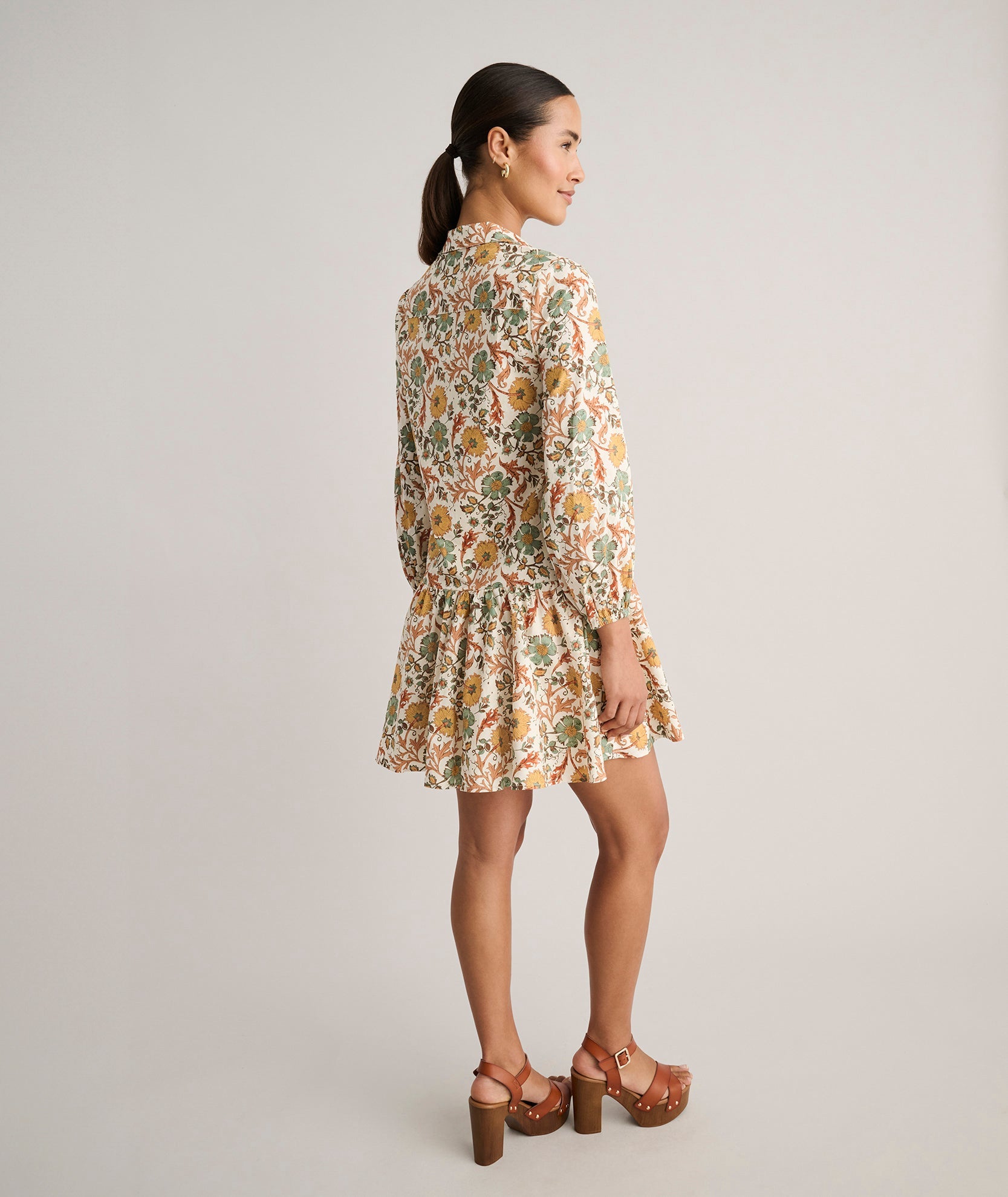 Cotton A-Line Maren Shirt Dress
