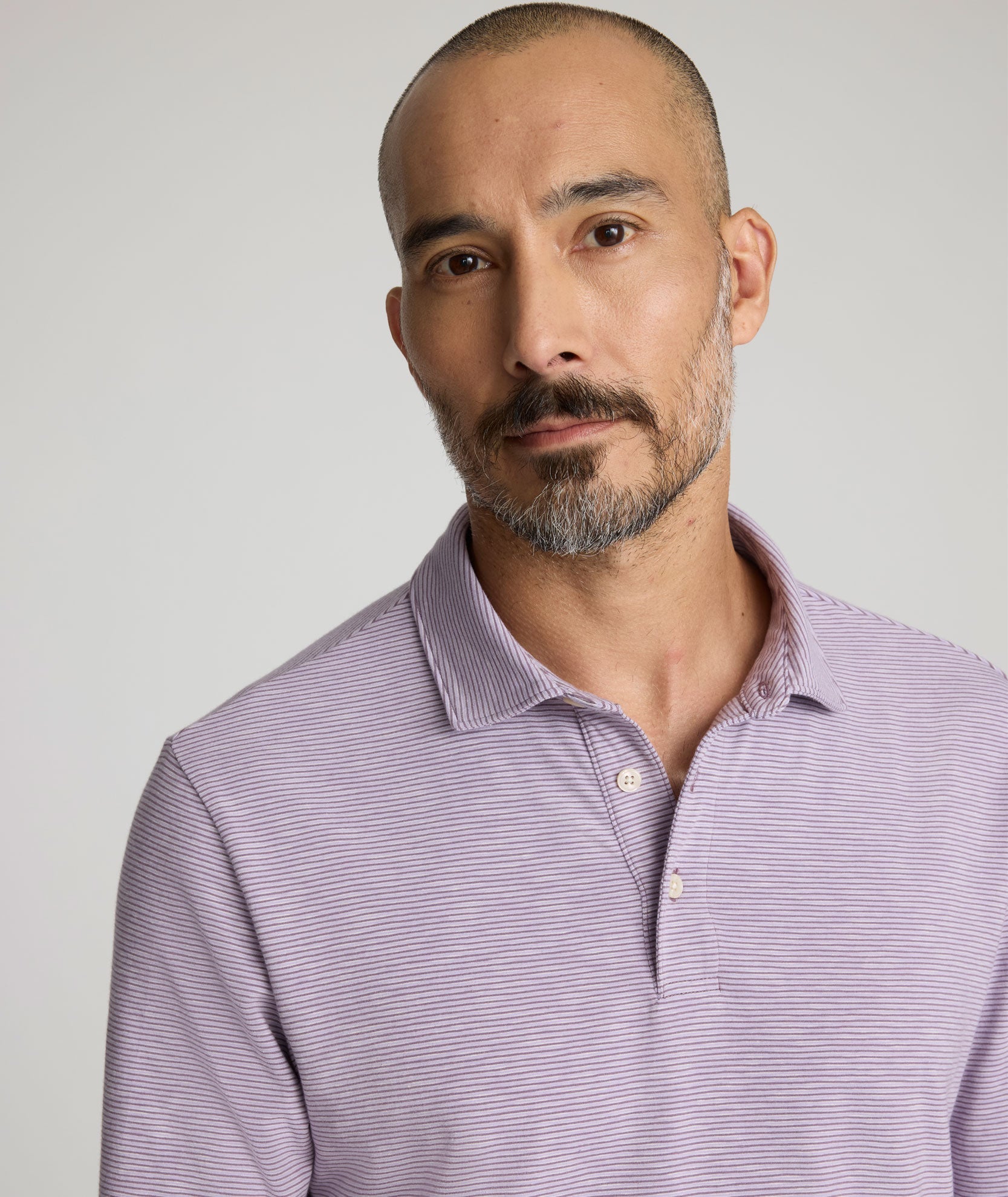 Jersey Slub Long-Sleeve Polo - FINAL SALE