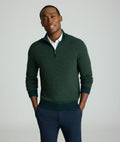 Textured Merino Wool Quarter-Zip Sweater