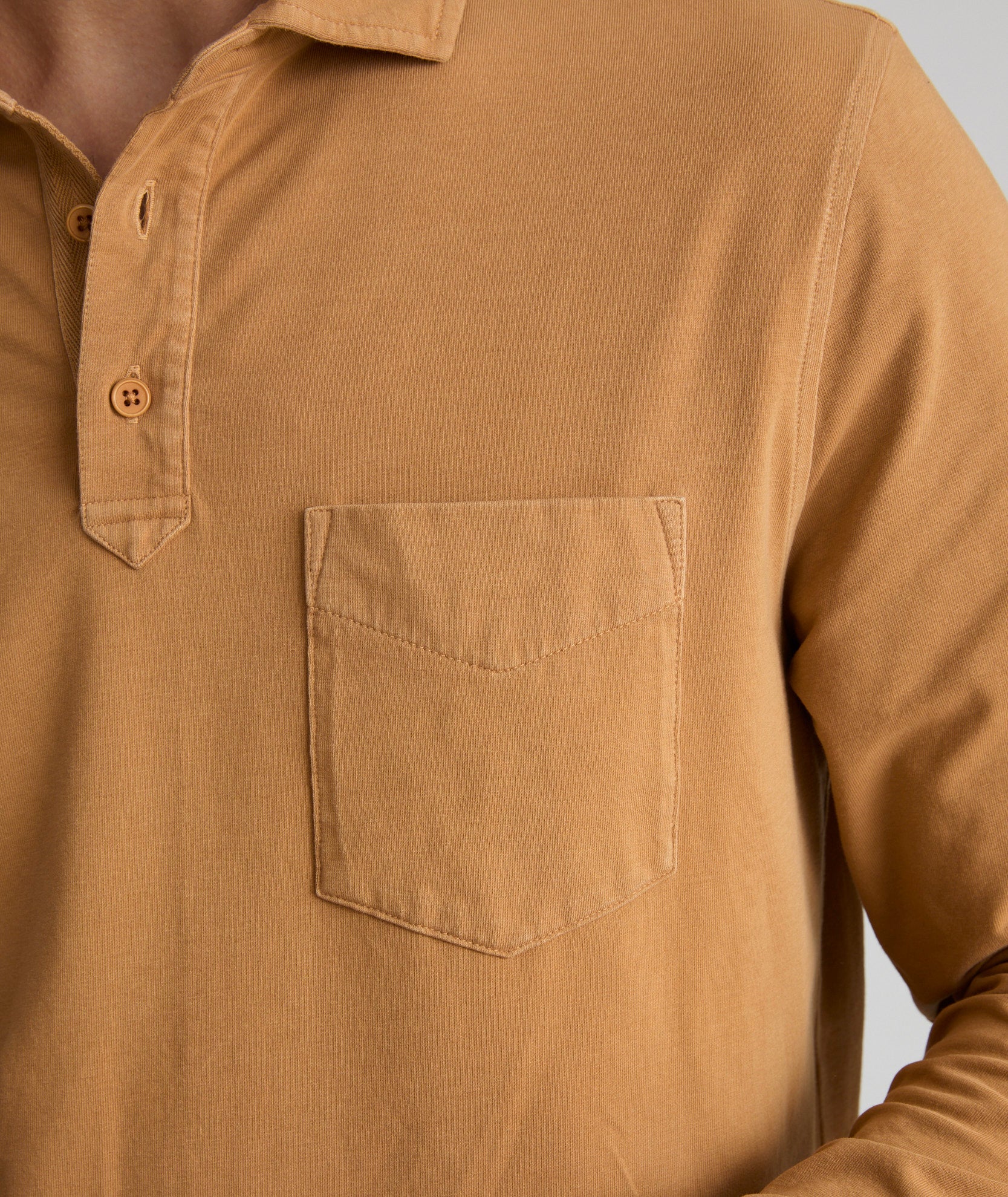 Garment-Dyed Long-Sleeve Polo - FINAL SALE