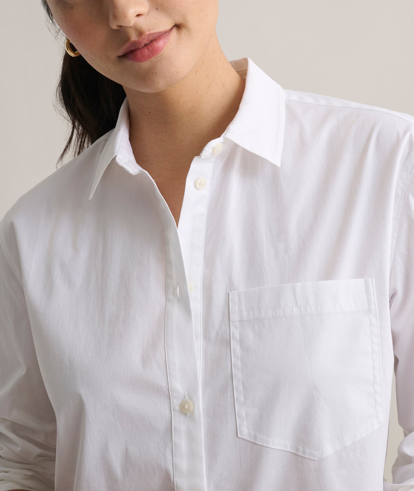 Stretch Cotton Relaxed Melanie Shirt