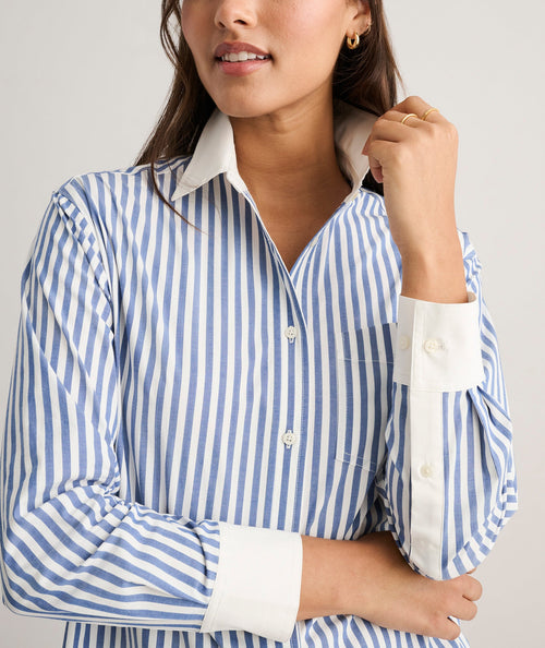 Cotton Stripe Relaxed Melanie Shirt