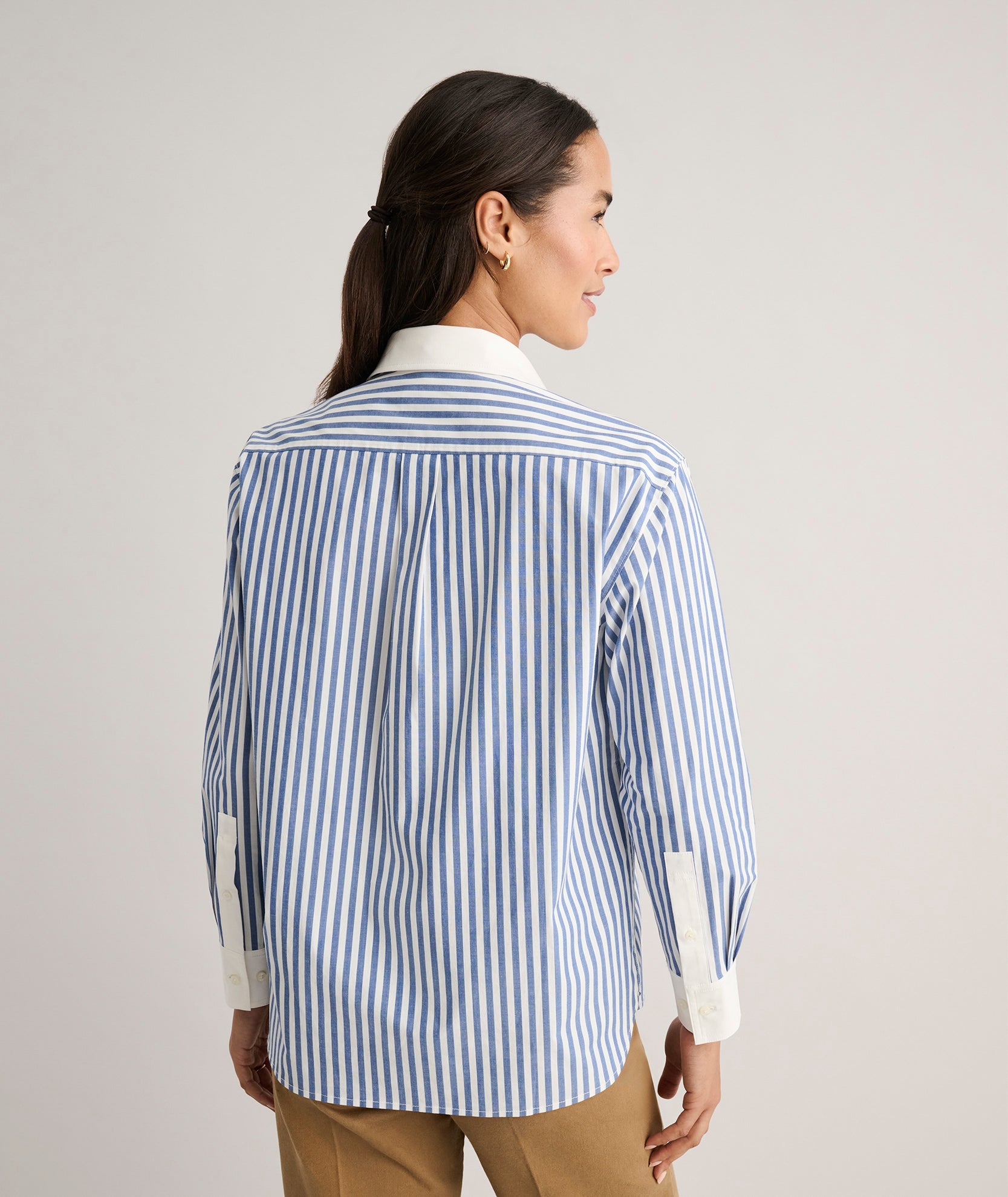 Cotton Stripe Relaxed Melanie Shirt