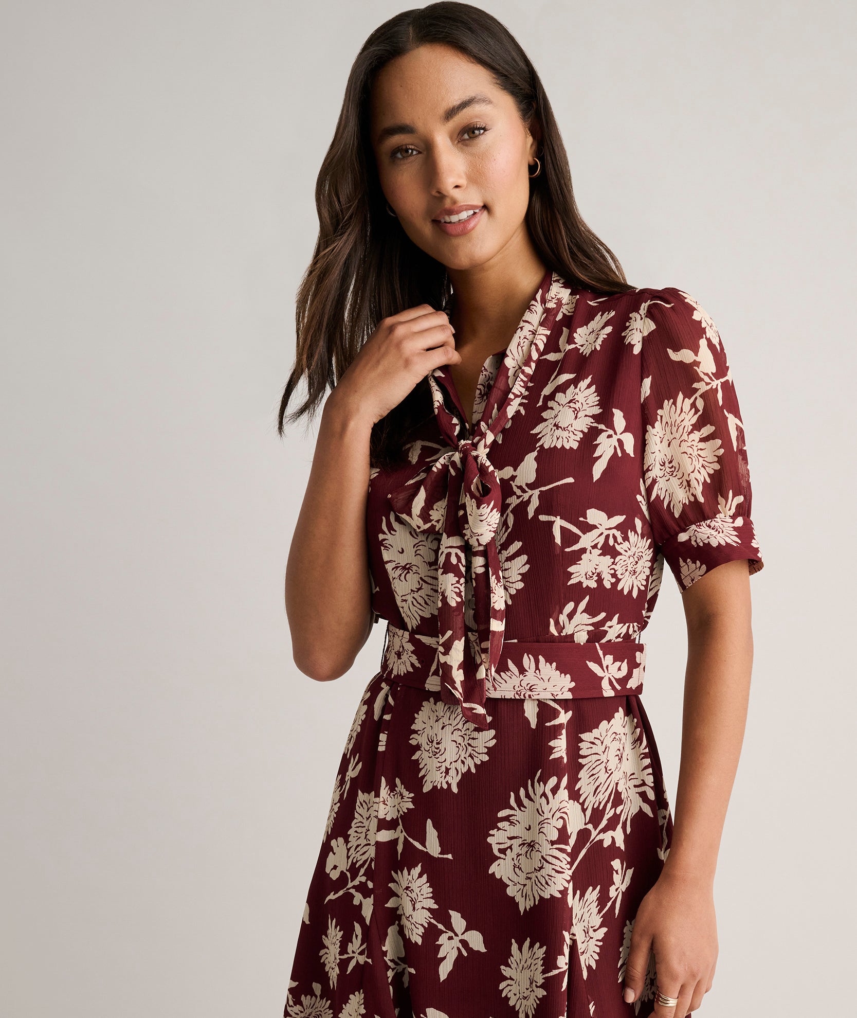 Floral Necktie Nadine Dress