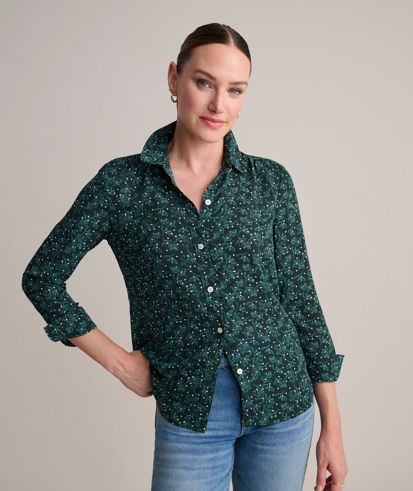 Holly Print Natalie Shirt