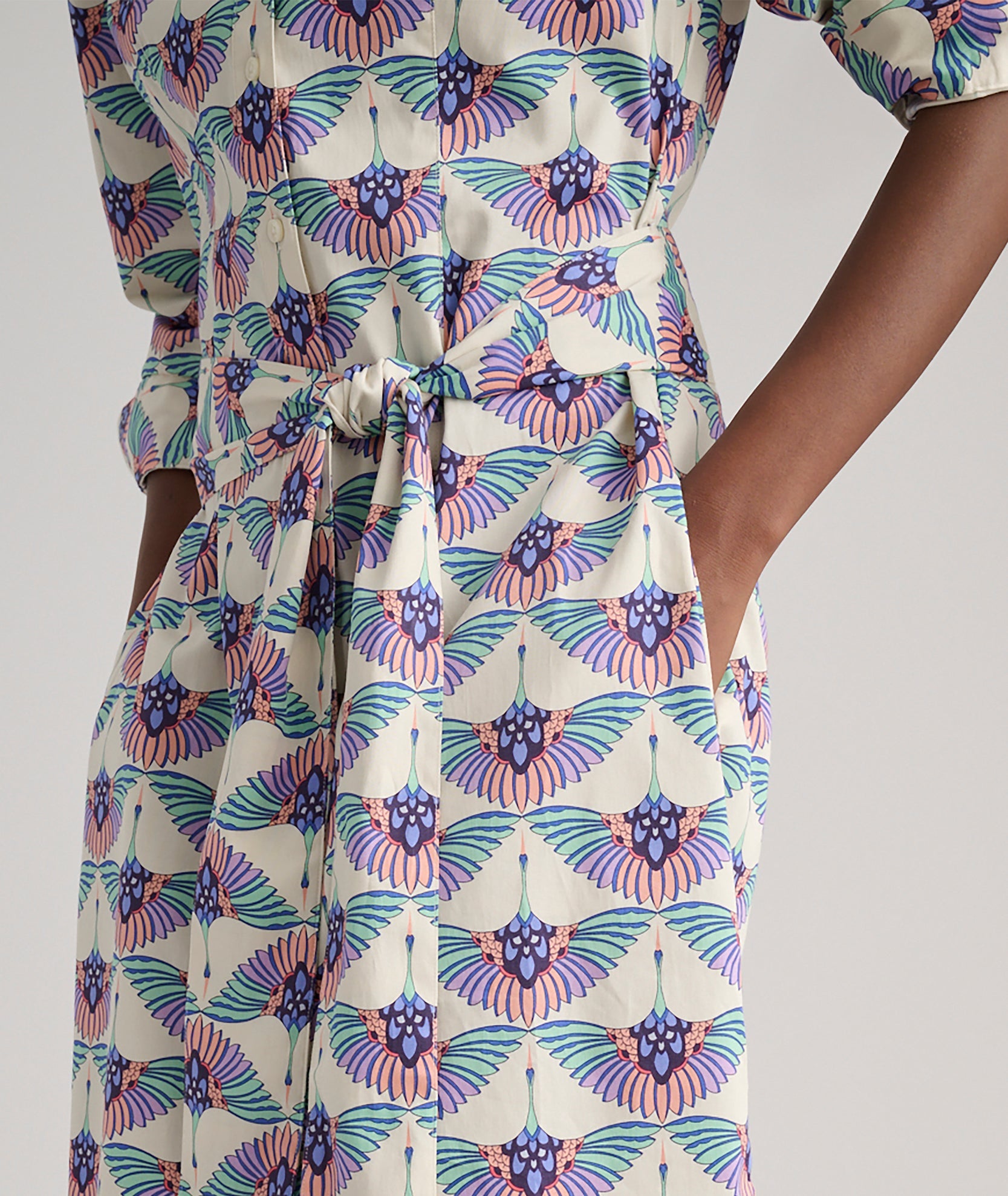 Stretch Cotton Midi Peyton Shirtdress