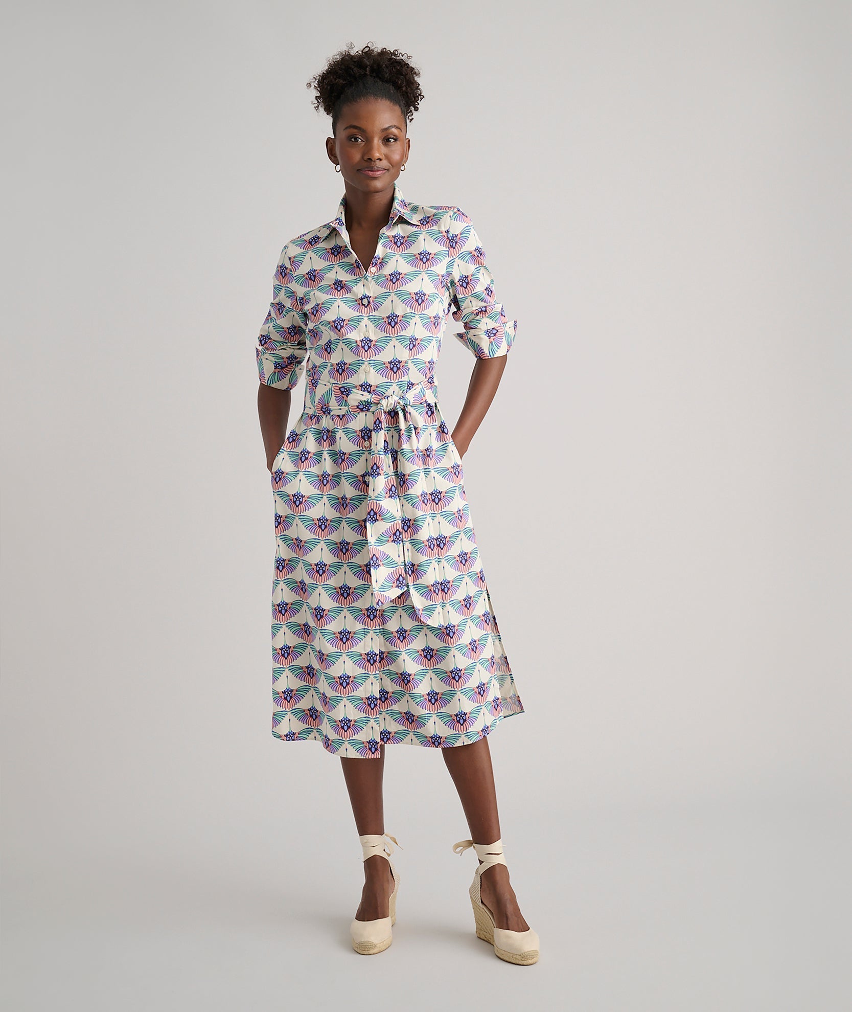 Stretch Cotton Midi Peyton Shirtdress